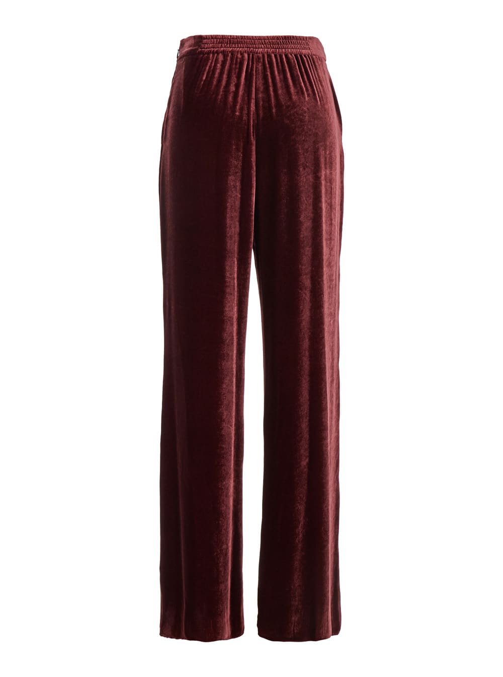 Shop Etro Red Pants With Elastic Waistband In Velvet Woman