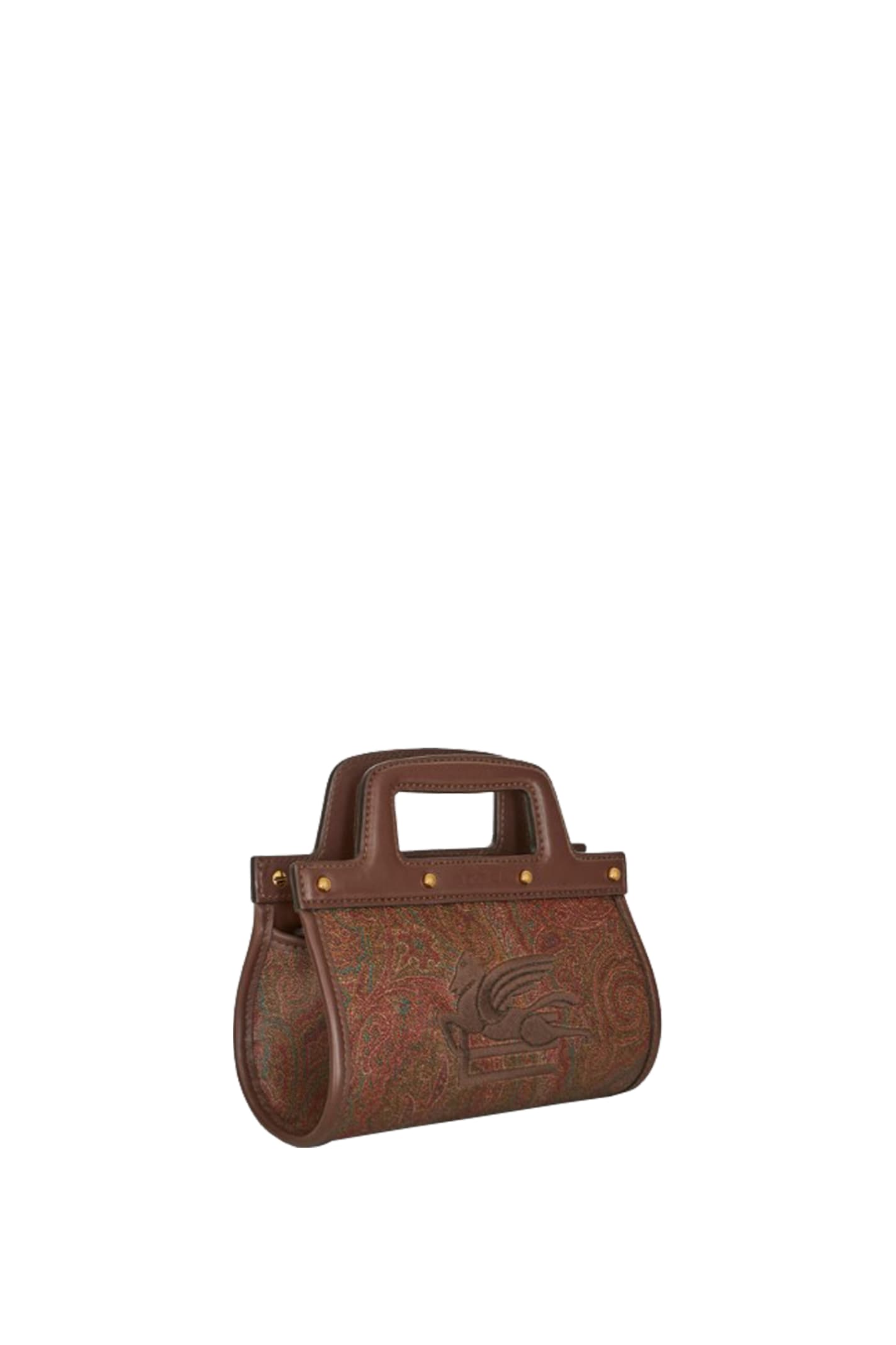 Shop Etro Mini Handbag In Brown