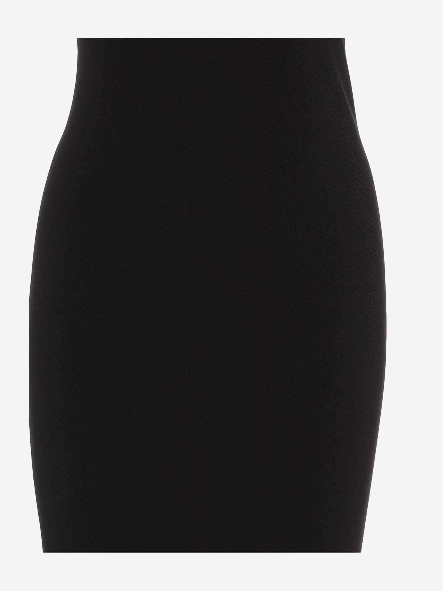 Shop Balenciaga Stretch Viscose Long Dress In Black