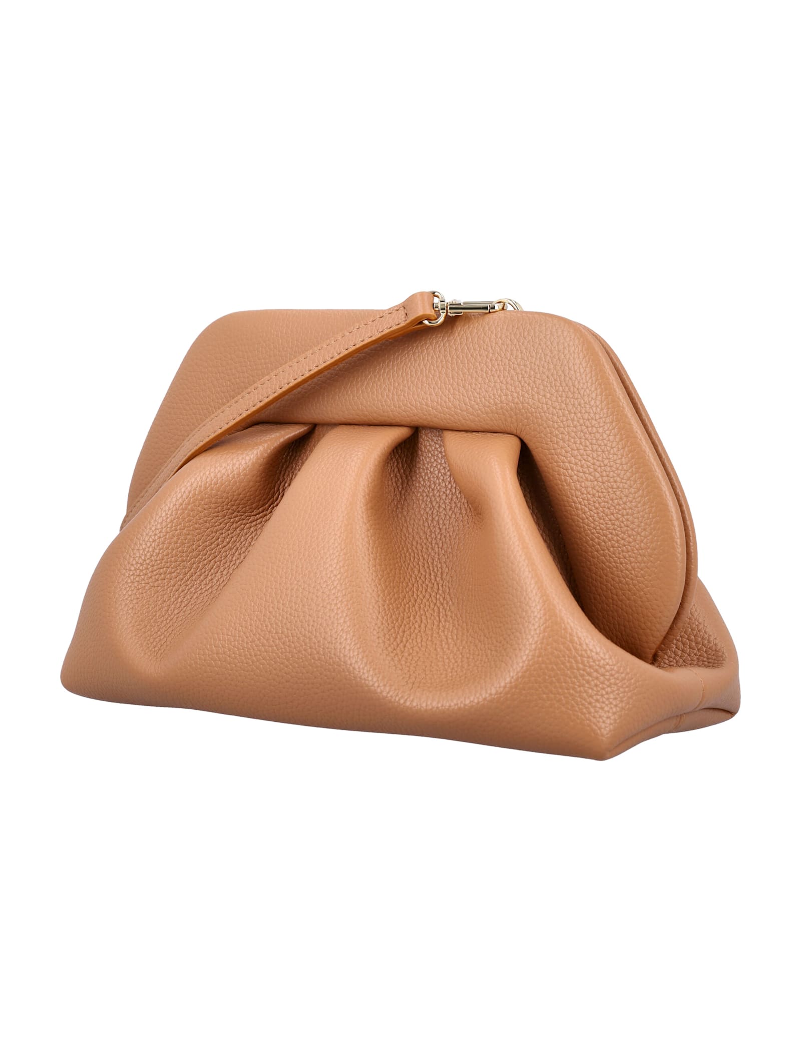 Themoirè Tia Vegan Fabric Clutch In Macadamia
