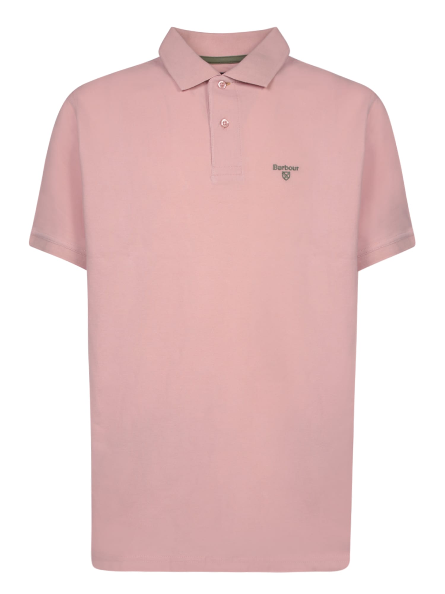 Shop Barbour Antique Pink Piquet Polo Shirt