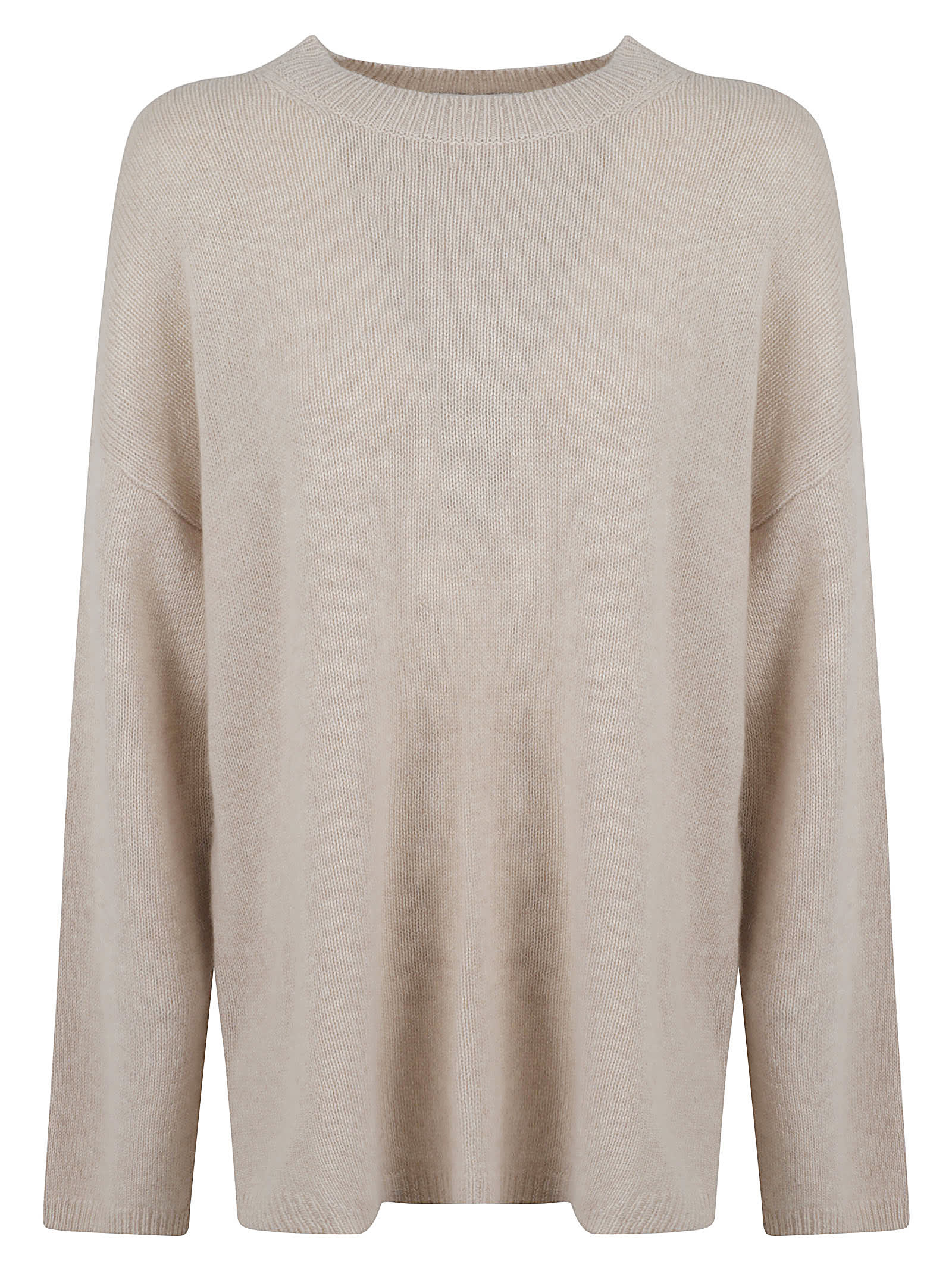 Shop Allude Round Neck Jumper In Marble Mel