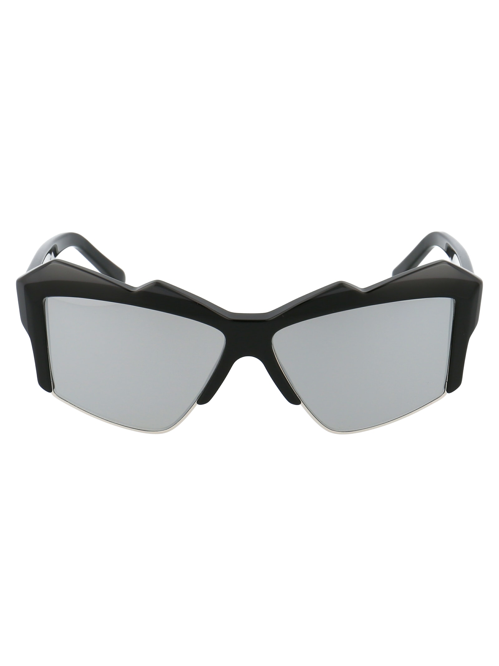 Shop Philipp Plein 000 Wes0091 Pte003n Sunglasses In Ckxc Black Silver Mirror Black