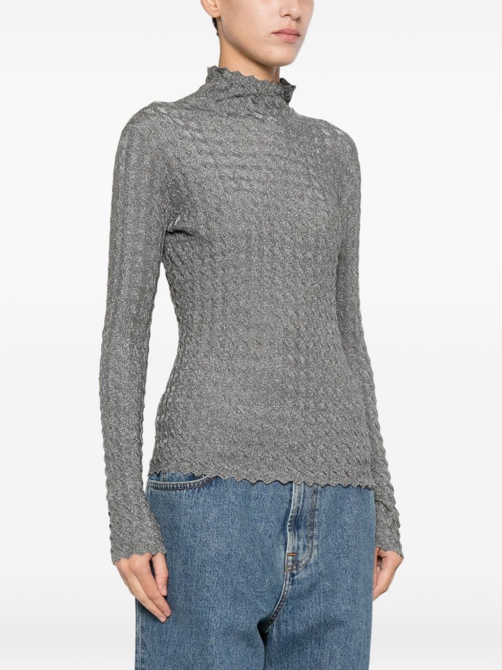 Emporio Armani Turtle-neck Sweater In Gray