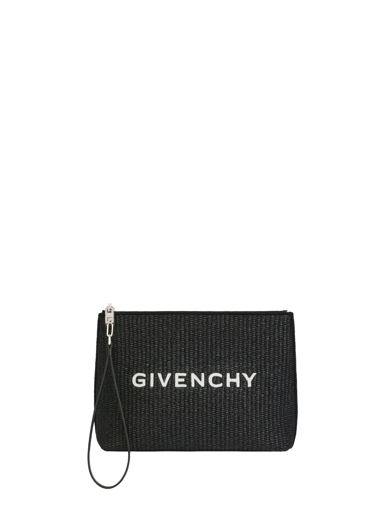 Givenchy Clutch In Black Raffia