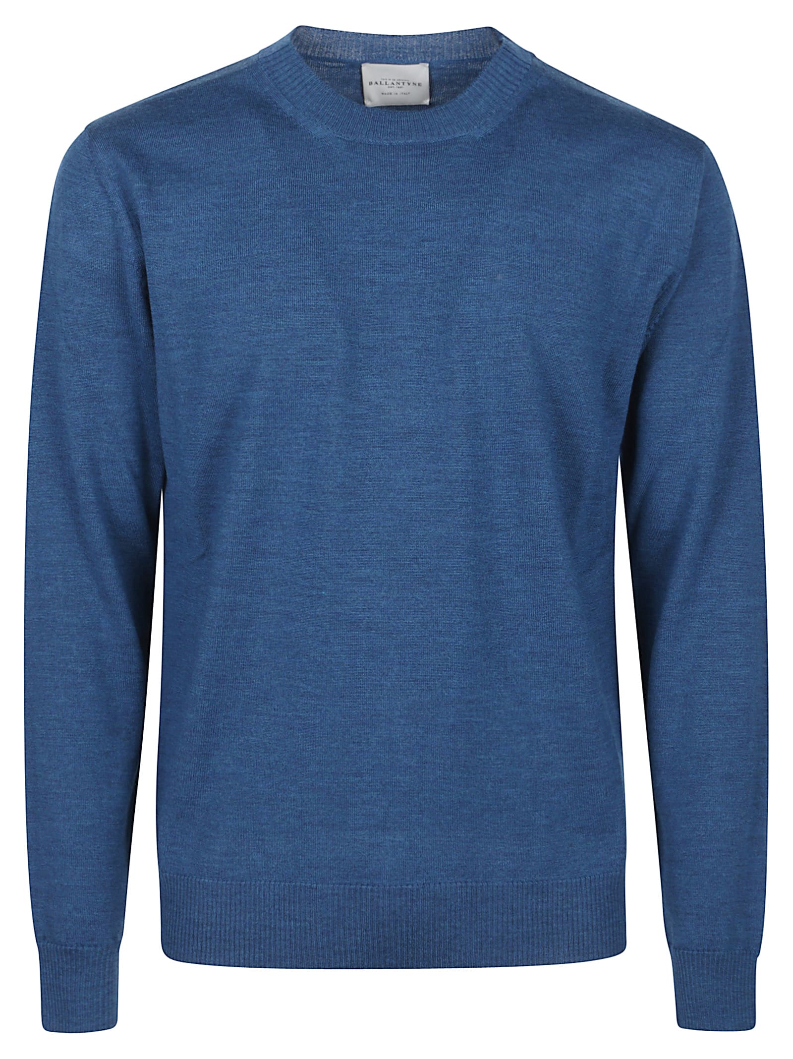 Ballantyne Plain Round Neck Sweater In Blue
