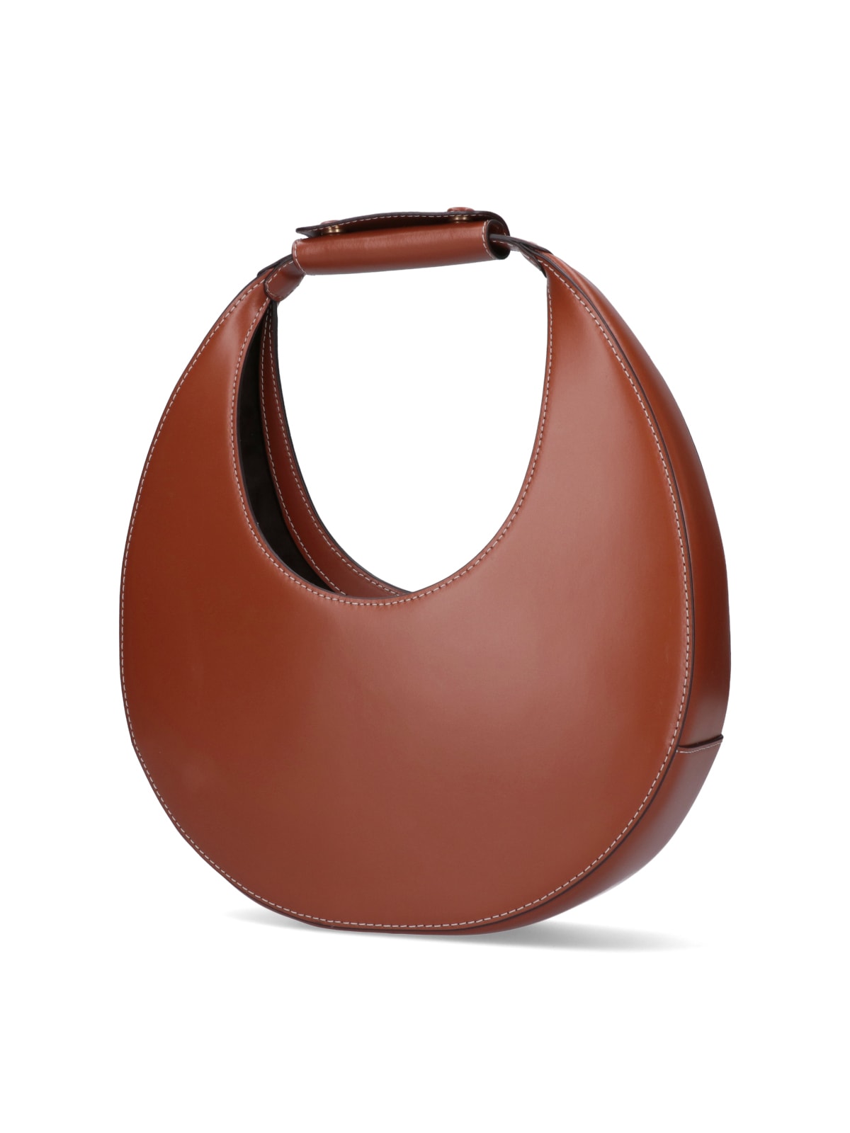 Shop Staud Shoulder Bag Moon In Brown