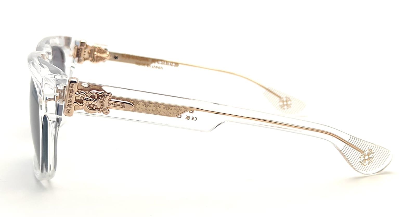 Chrome Hearts Box-officer - Crystal Sunglasses In Transparent