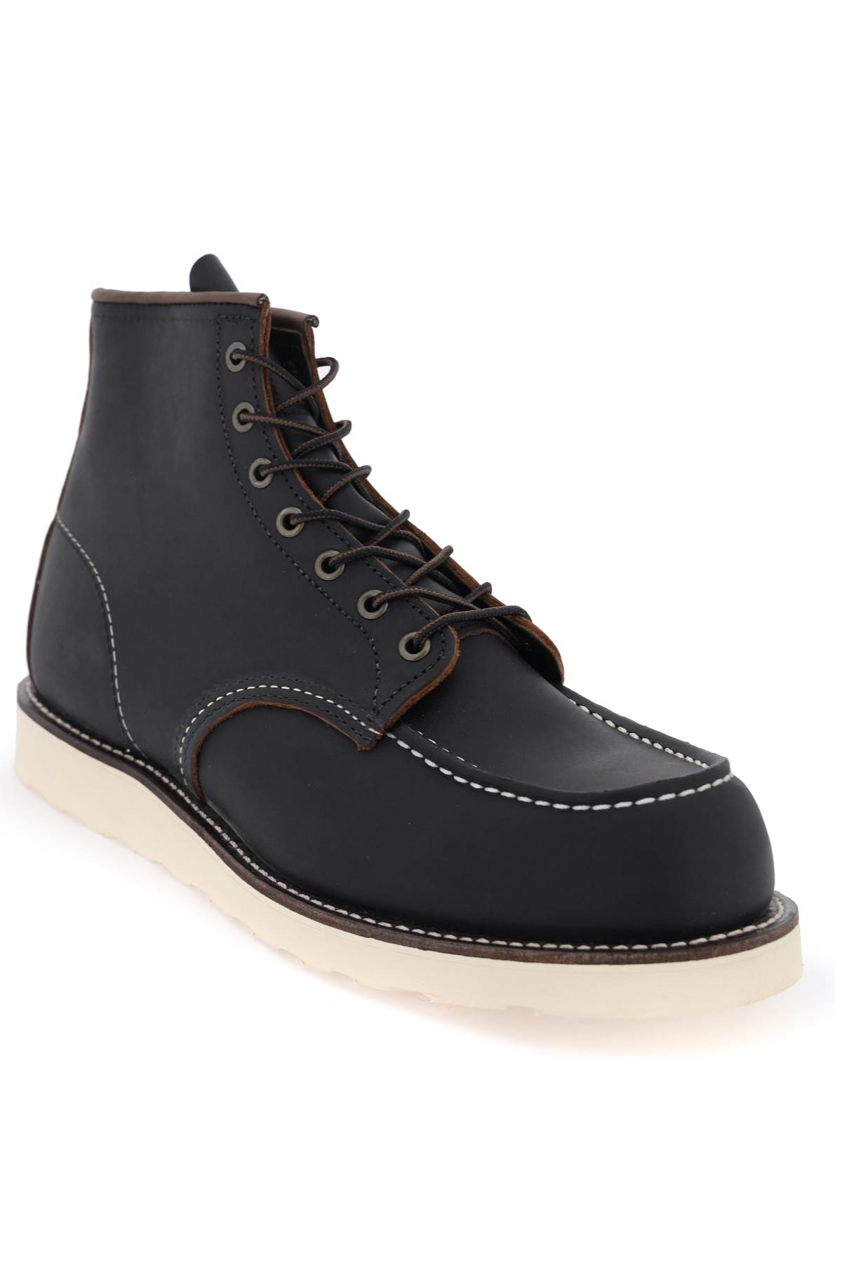 Shop Red Wing Classic Moc Ankle Boots In Black (black)