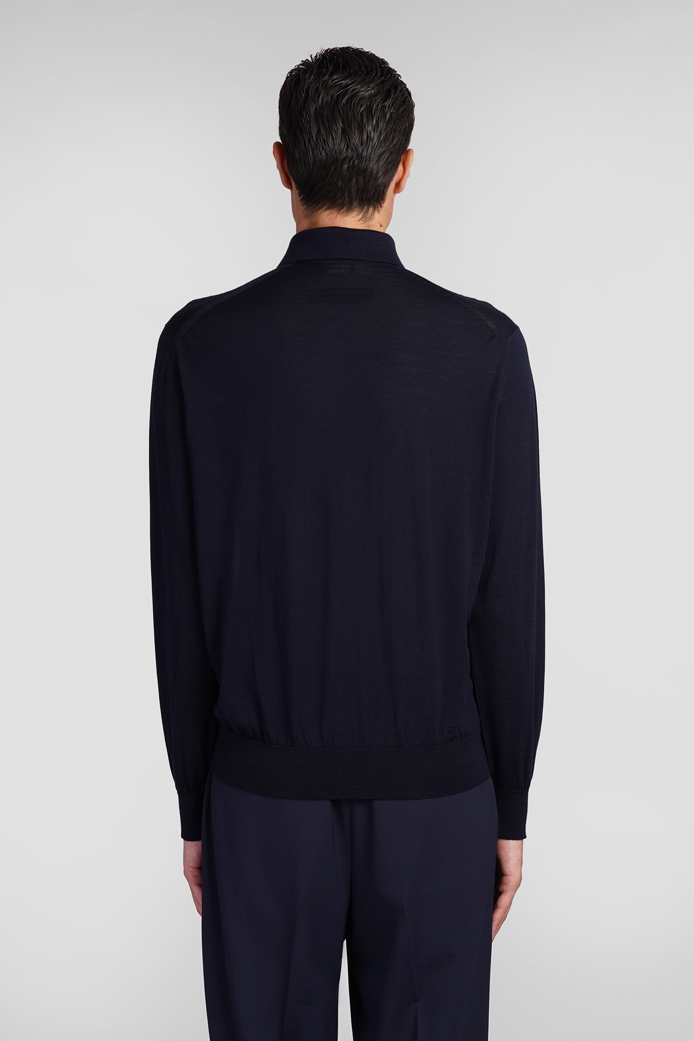 Shop Zegna Knitwear In Blue Wool