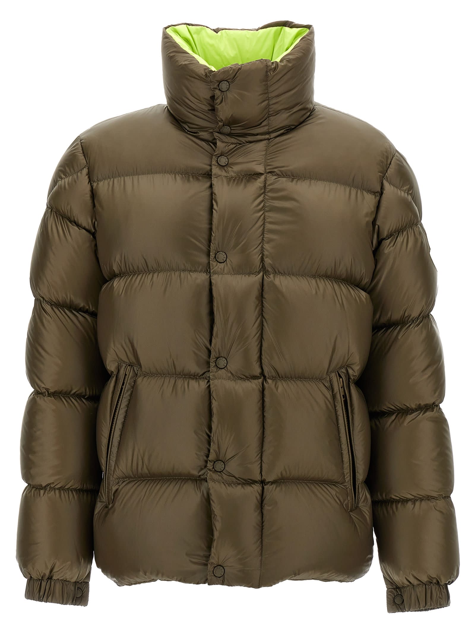 Shop Moncler Dervox Down Jacket In Brown