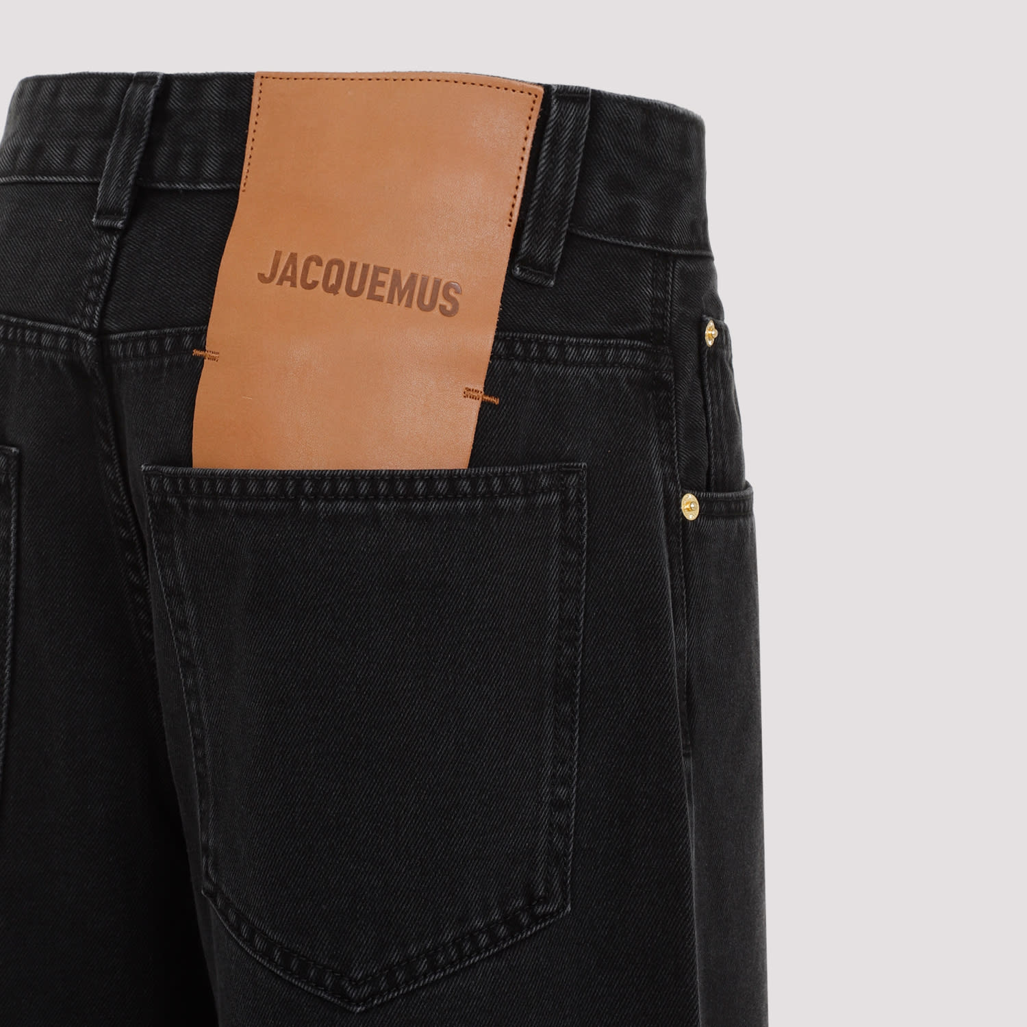 Shop Jacquemus Le De-nîmes Large Jeans In Black