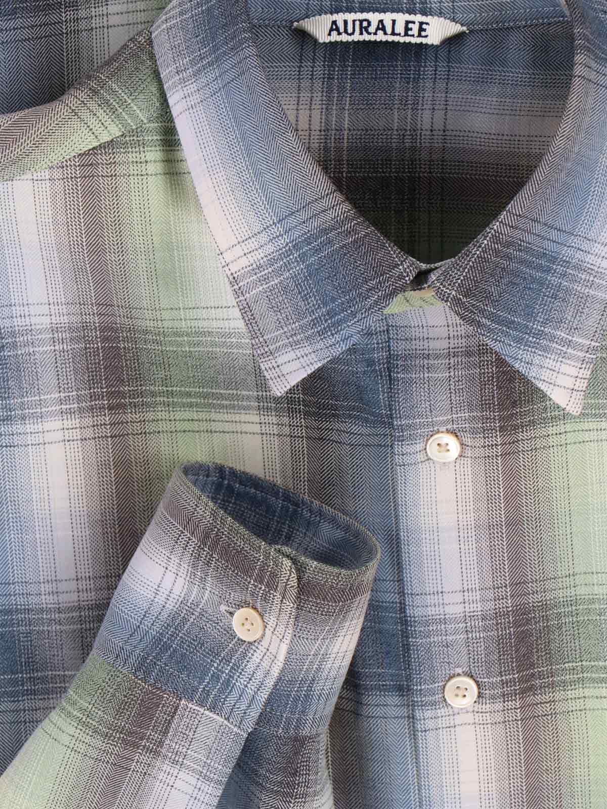 Auralee Long Sleeve Button-down Check Shirt In Multi