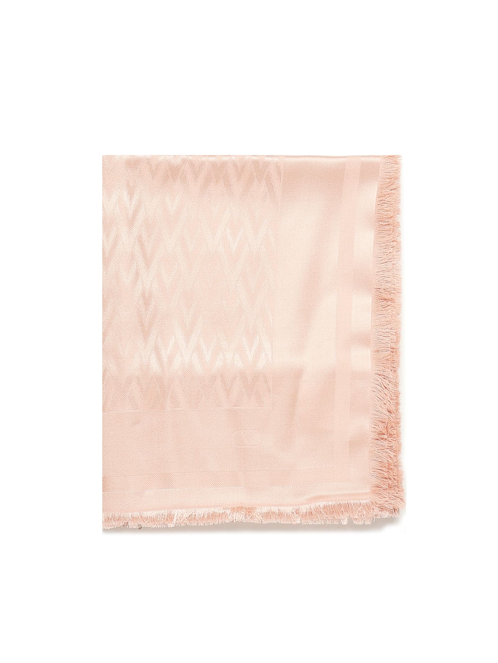 Valentino Toute La V Shawl In Silk And Wool