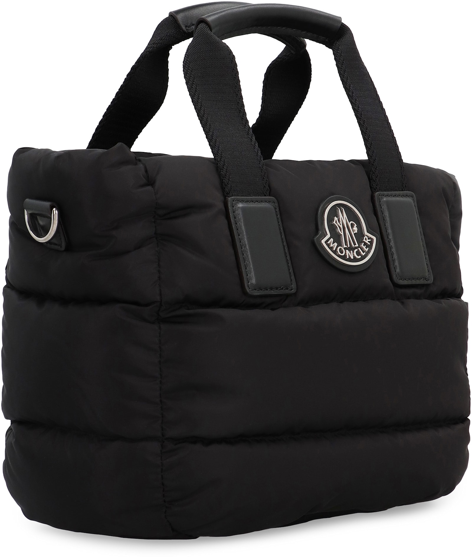 Shop Moncler Mini Caradoc Tote Bag In Black