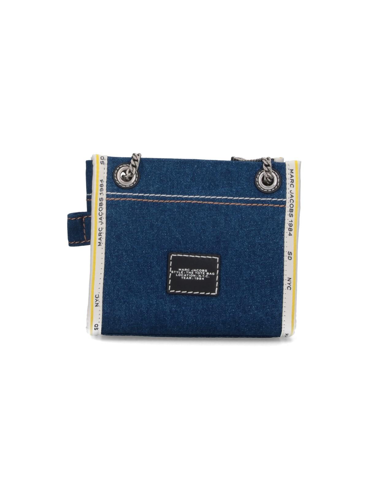 Shop Marc Jacobs Denim Crossbody Bag In Dark Wash