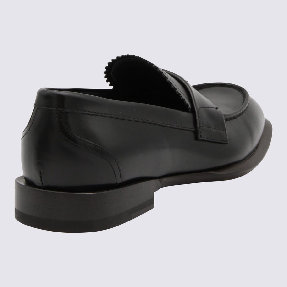 Alexander Mcqueen Black Leather Loafers