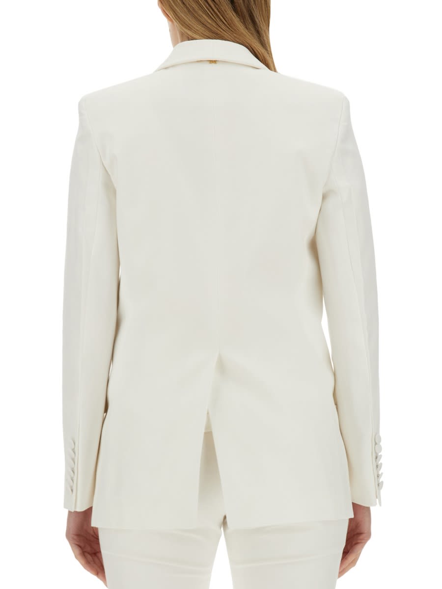 Shop Nina Ricci Double-breasted Jacket In Natural
