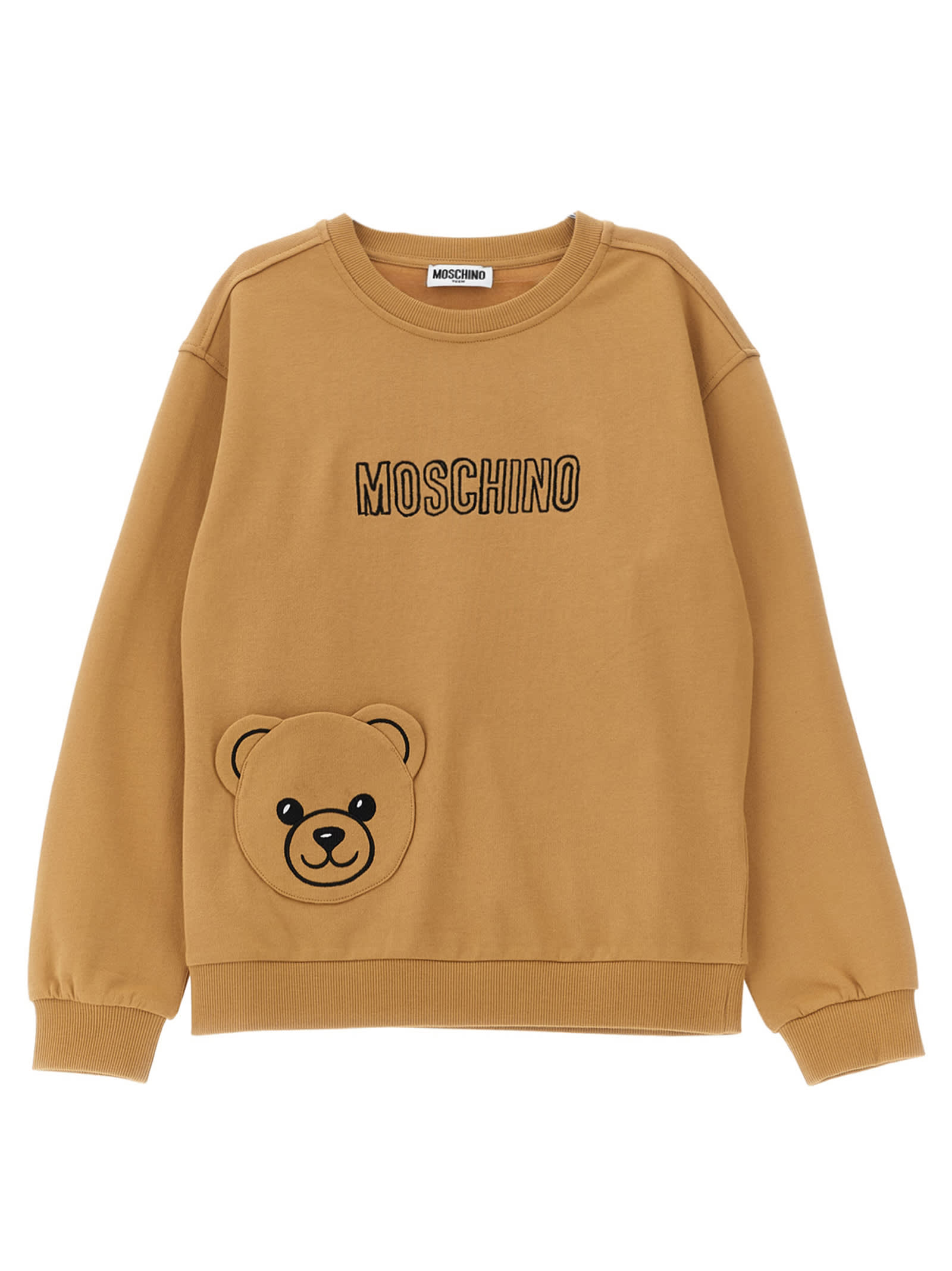 Moschino Crewneck Sweatshirt In Brown