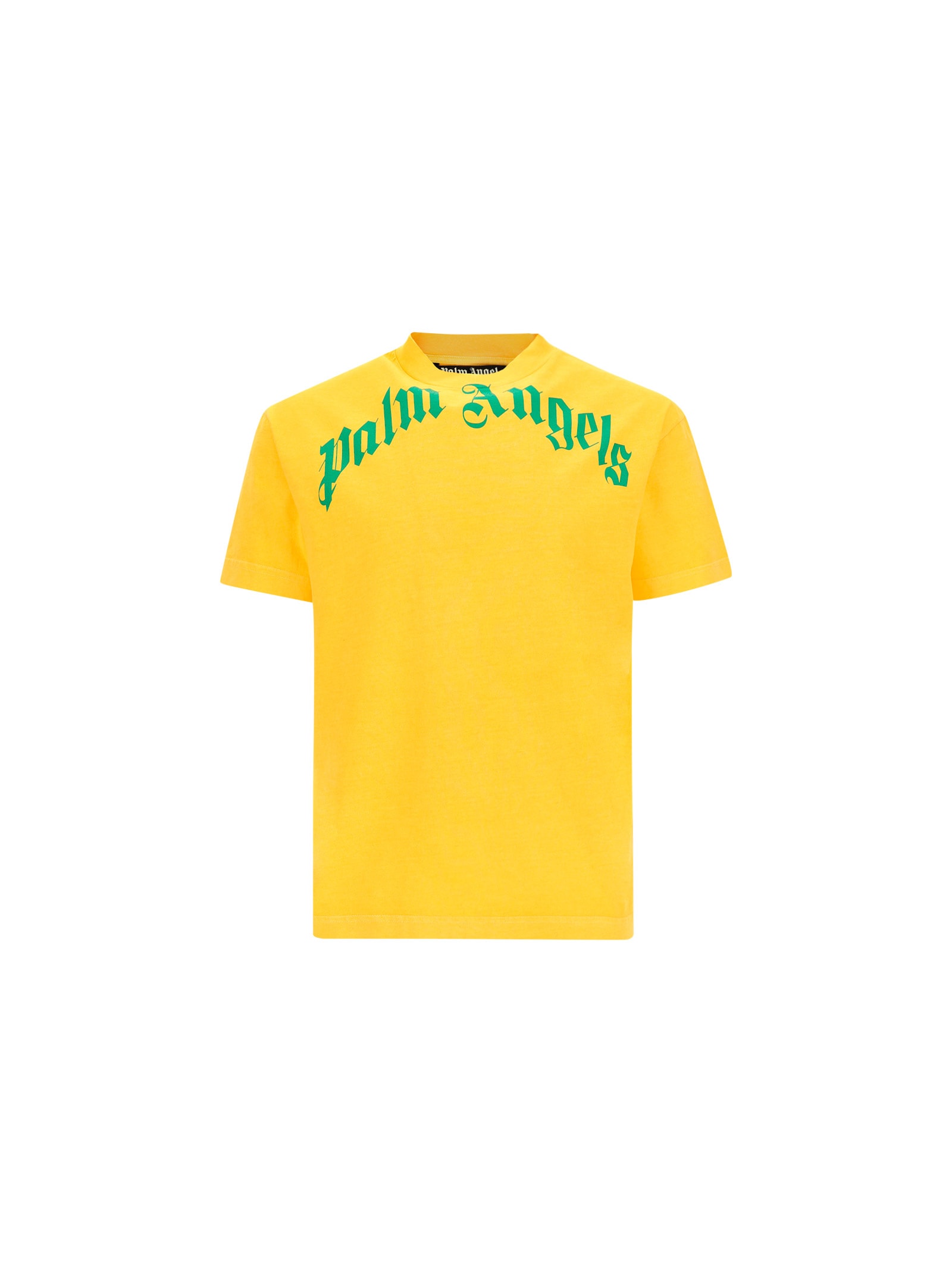 PALM ANGELS T-SHIRT,PMAA001R21JER0081855 1855 YELLOW GREEN