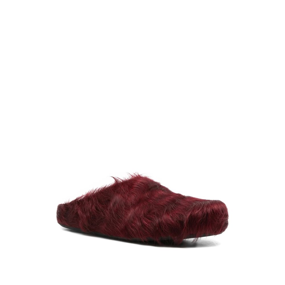 Marni Fussbett Slip-on Flat Mules In Red