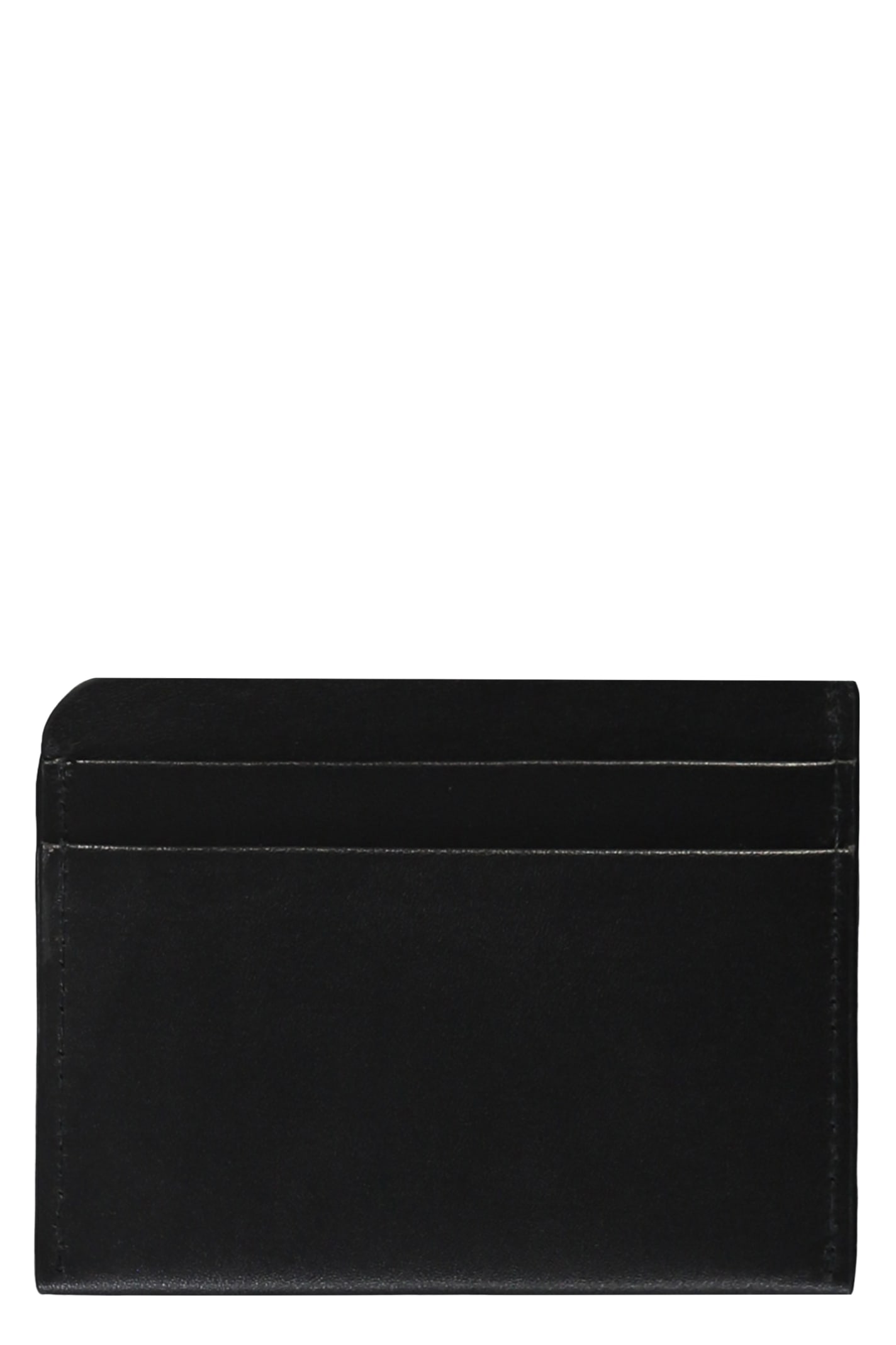 Shop Dries Van Noten Logo Detail Leather Card Holder In Black