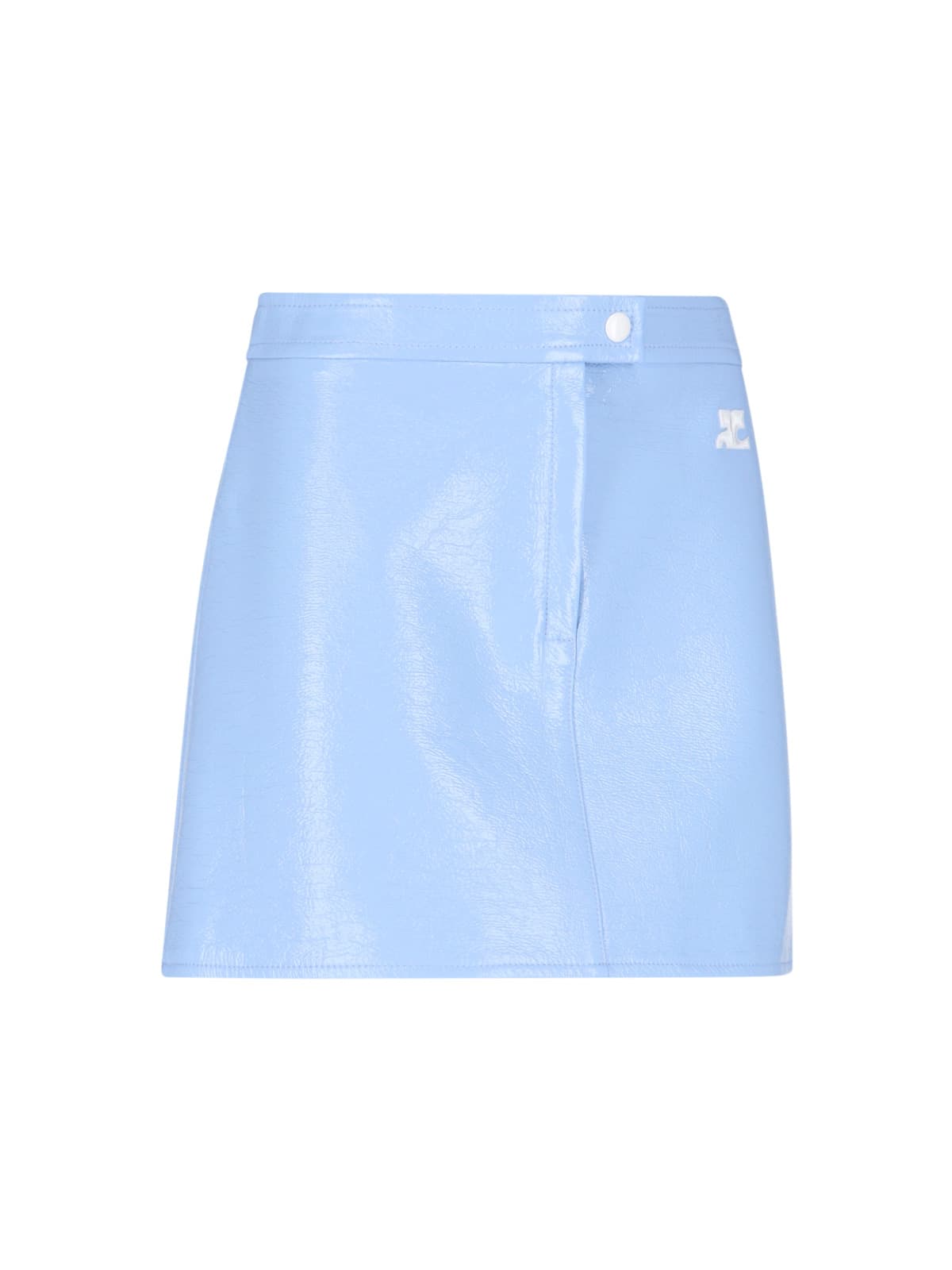 Shop Courrèges Reedition Miniskirt In Light Blue