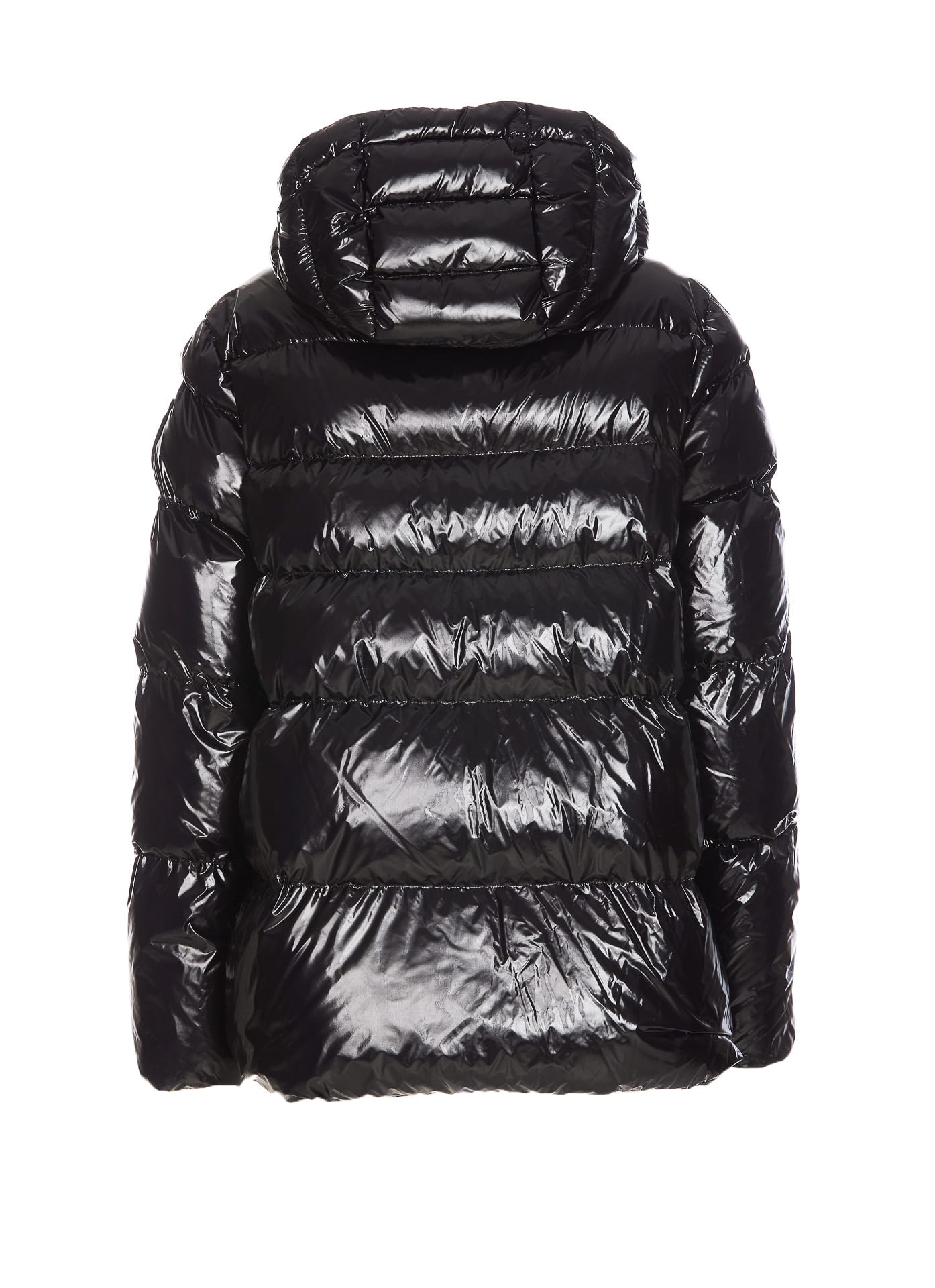 Shop Pinko Eleodoro Down Jacket In Nero Limousine