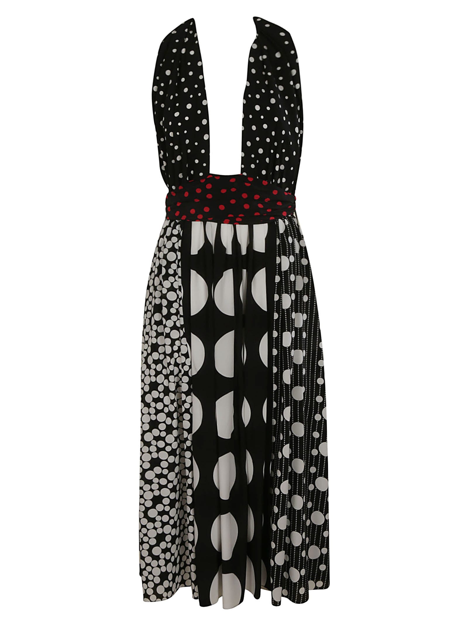 Dolce & Gabbana Polka Dot Printed Long Dress