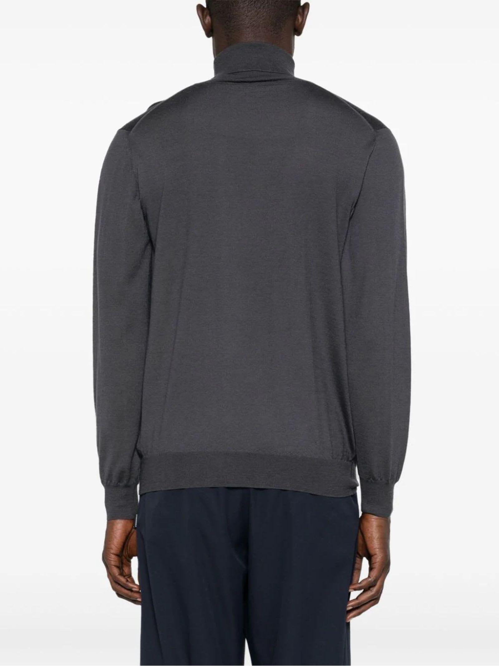 Shop Fedeli Grey Derby Sweater