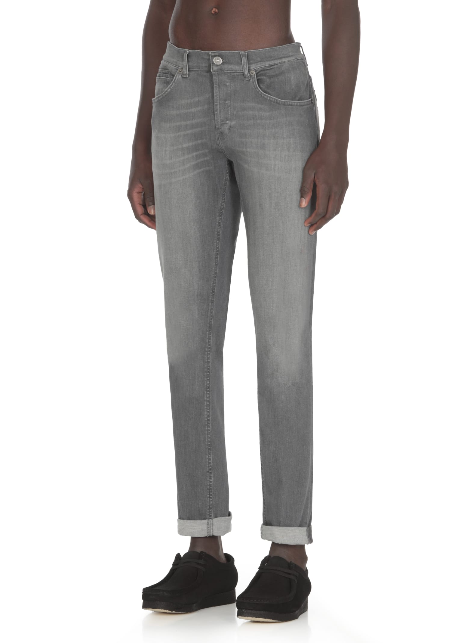 Shop Dondup George Jeans In Grey