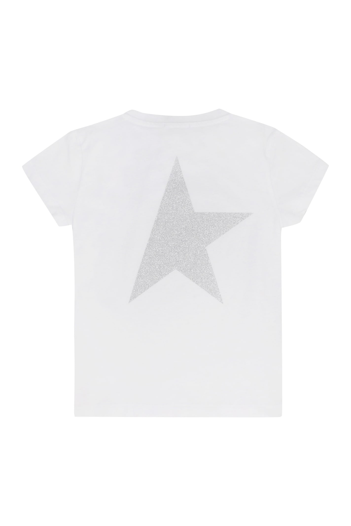 Shop Golden Goose Printed Cotton T-shirt In White