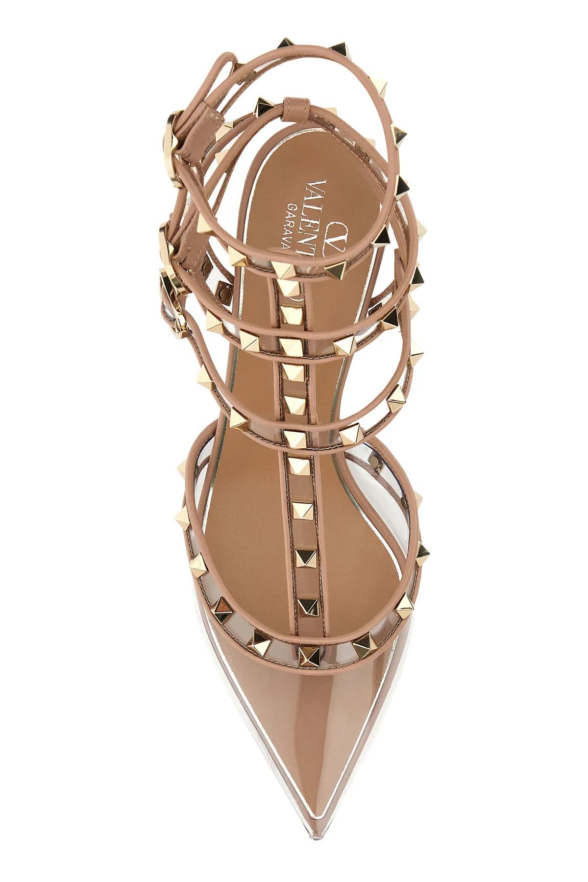Valentino Rockstud 75mm Transparent-toe Pumps In Multicolor