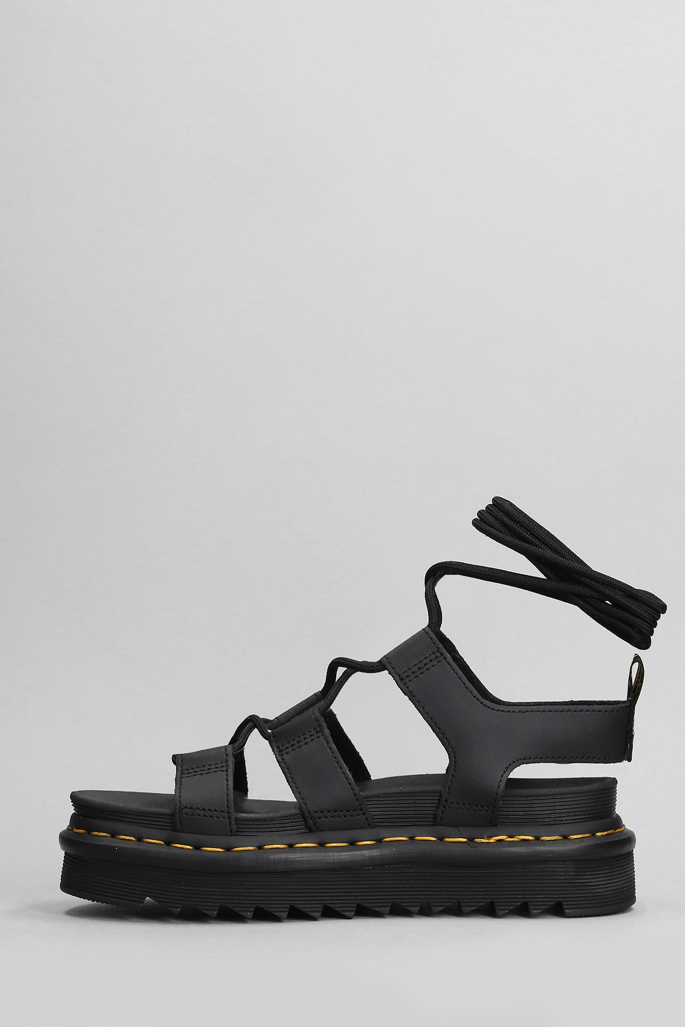 Shop Dr. Martens' Nartilla Sandals In Black Leather