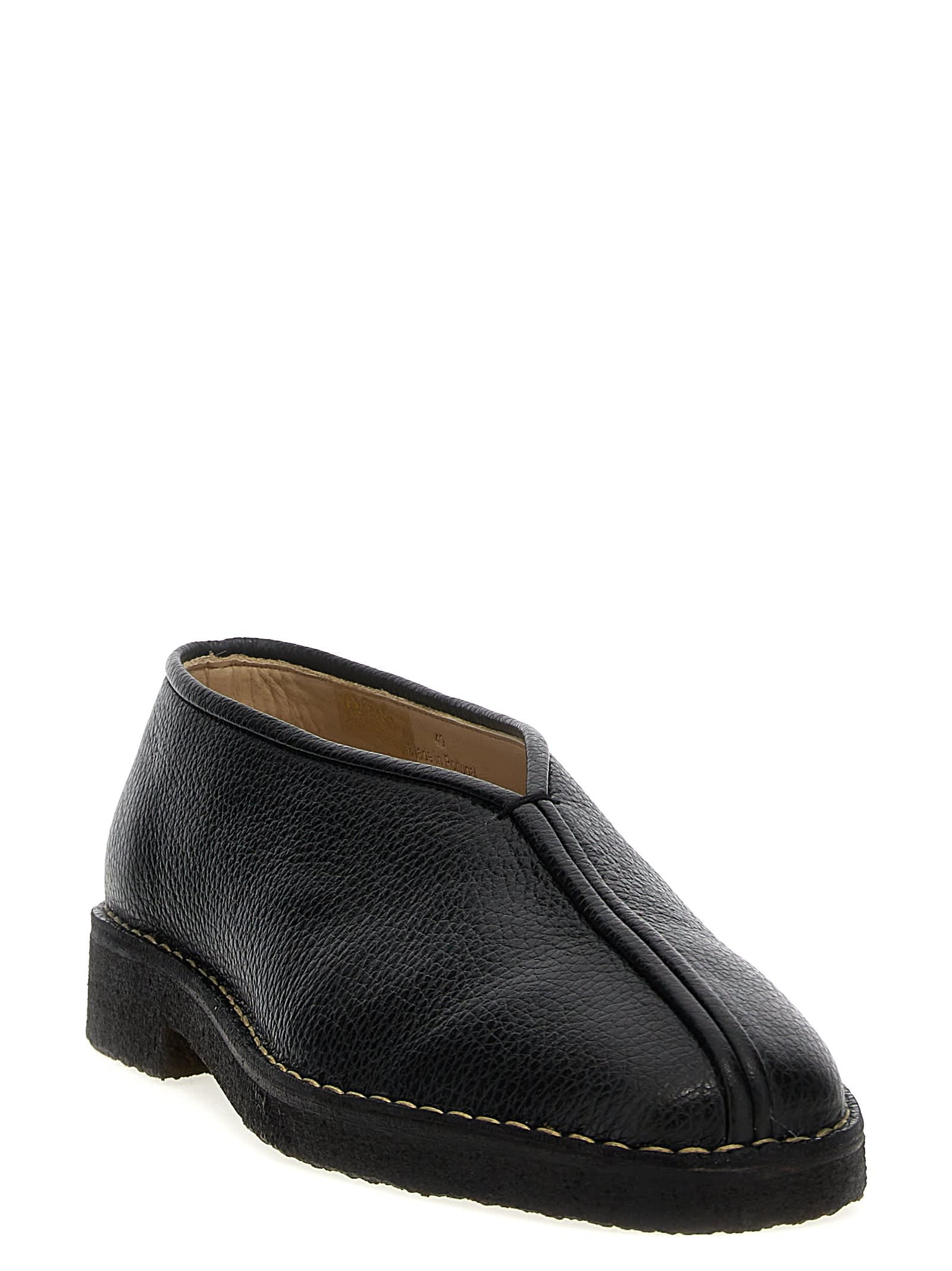 Shop Lemaire Piped Crepe Slip On In Black