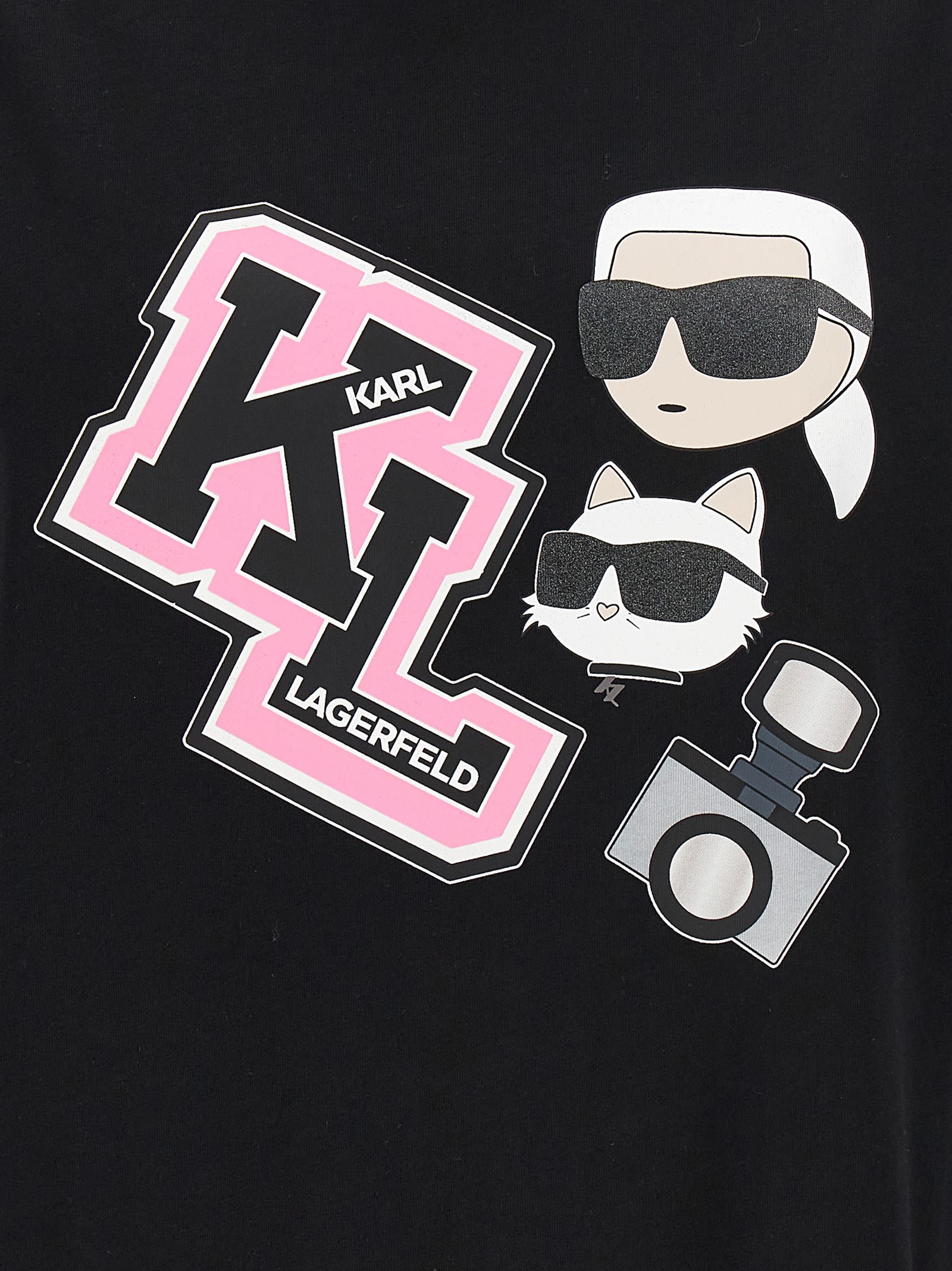 Shop Karl Lagerfeld Oversized Ikonik T-shirt In Black