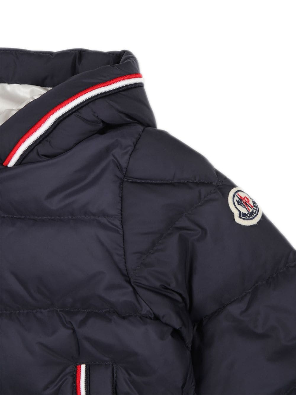 Moncler Merary Blue Down Jacket For Baby Boy With Logo In Blue