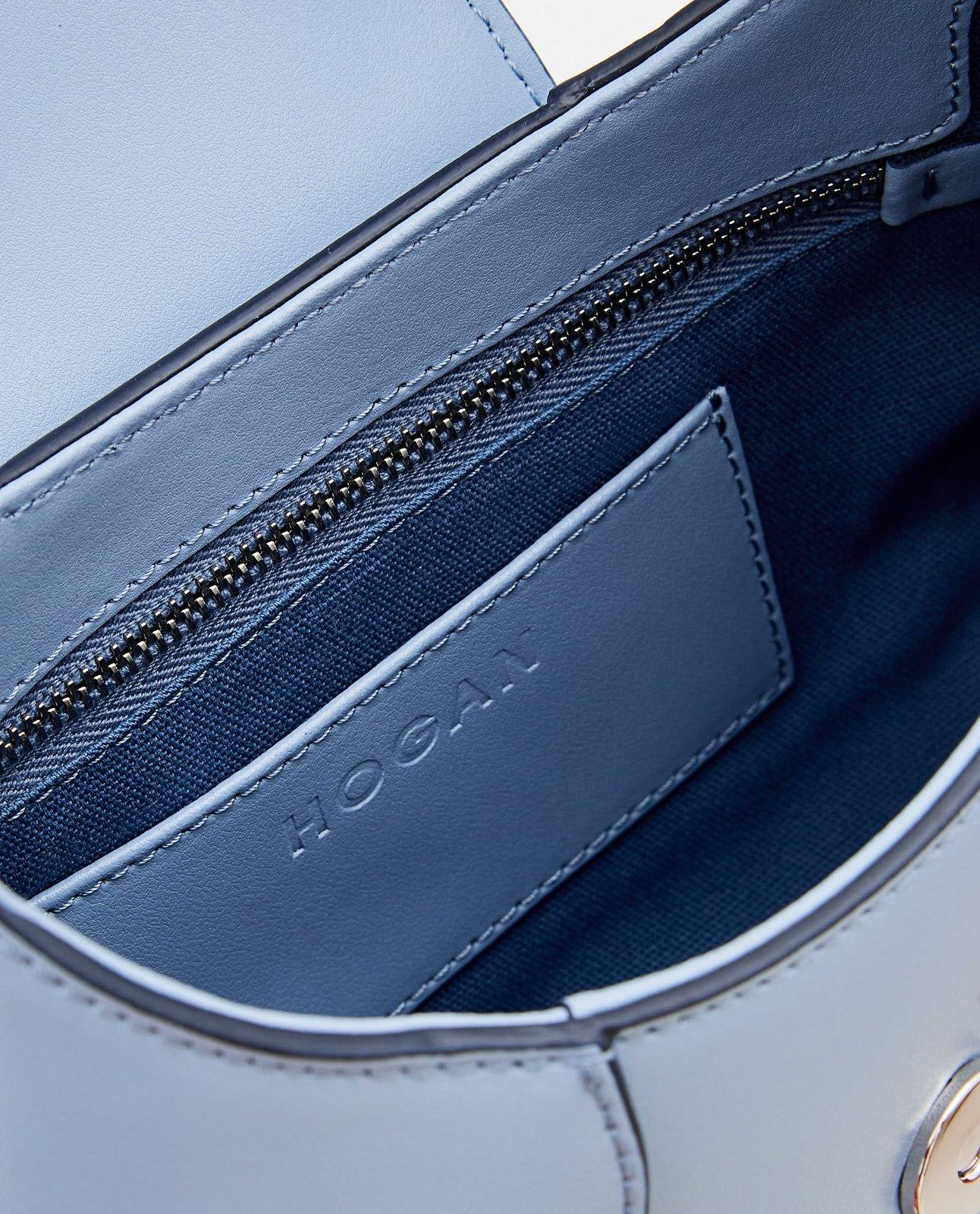 Shop Hogan H-bag Mini Shoulder Bag In Azzurro