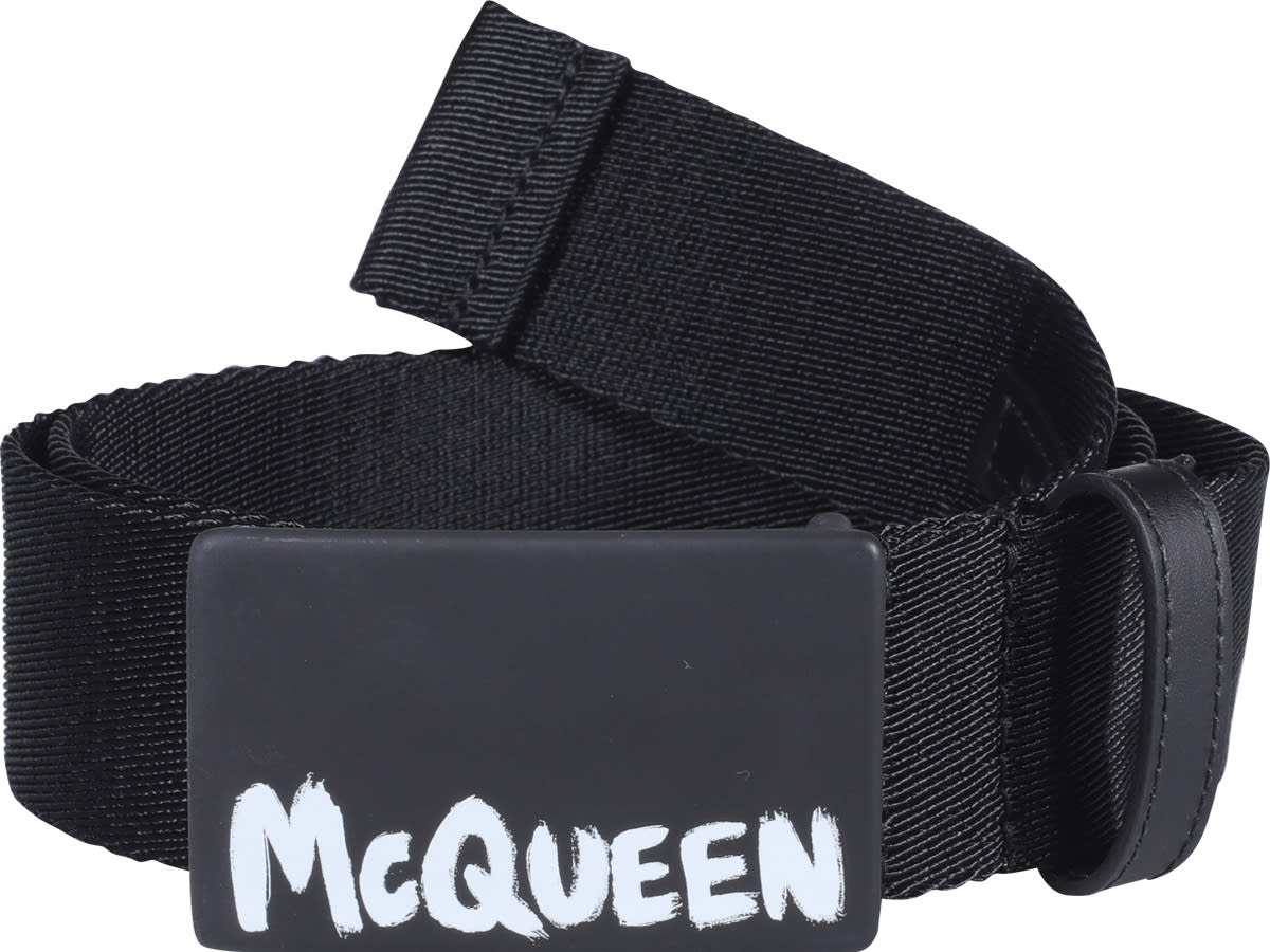 Alexander McQueen Logo Graffiti Belt