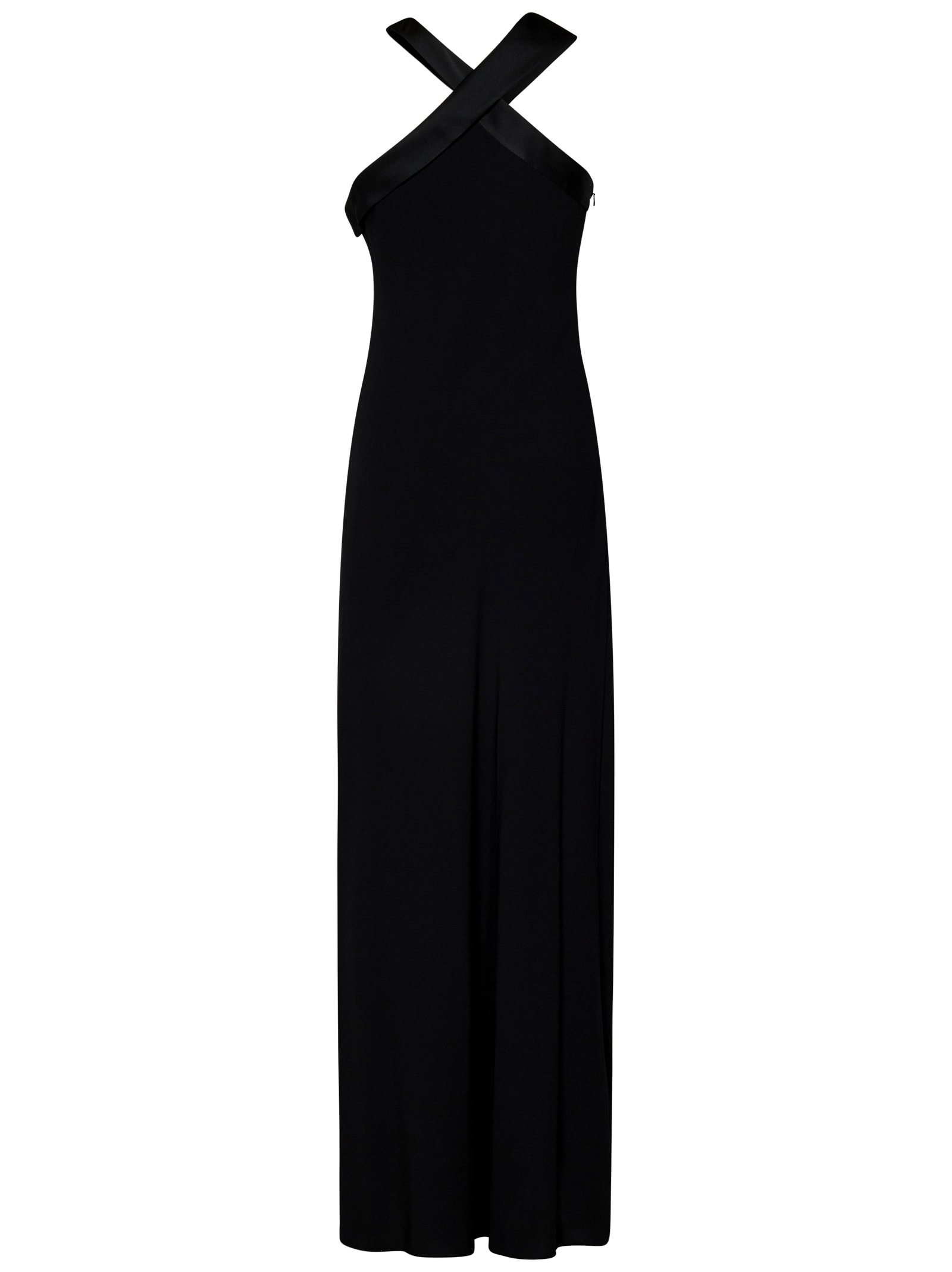 Shop Max Mara Maxmara Studio Long Dress In Black