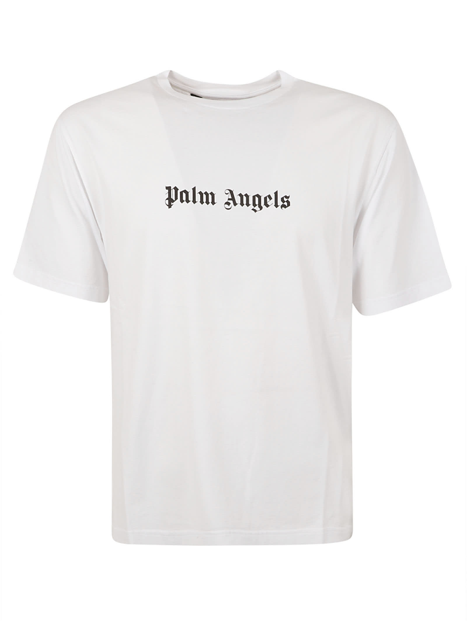 Shop Palm Angels Logo Slim T-shirt In White/black