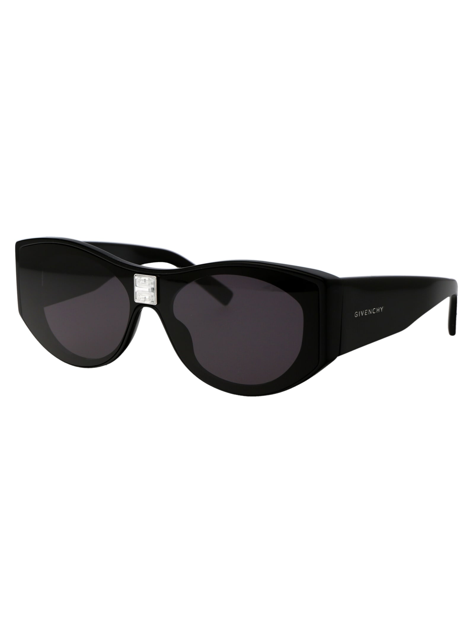 Shop Givenchy Gv40014i Sunglasses In 01a Shiny Black / Smoke