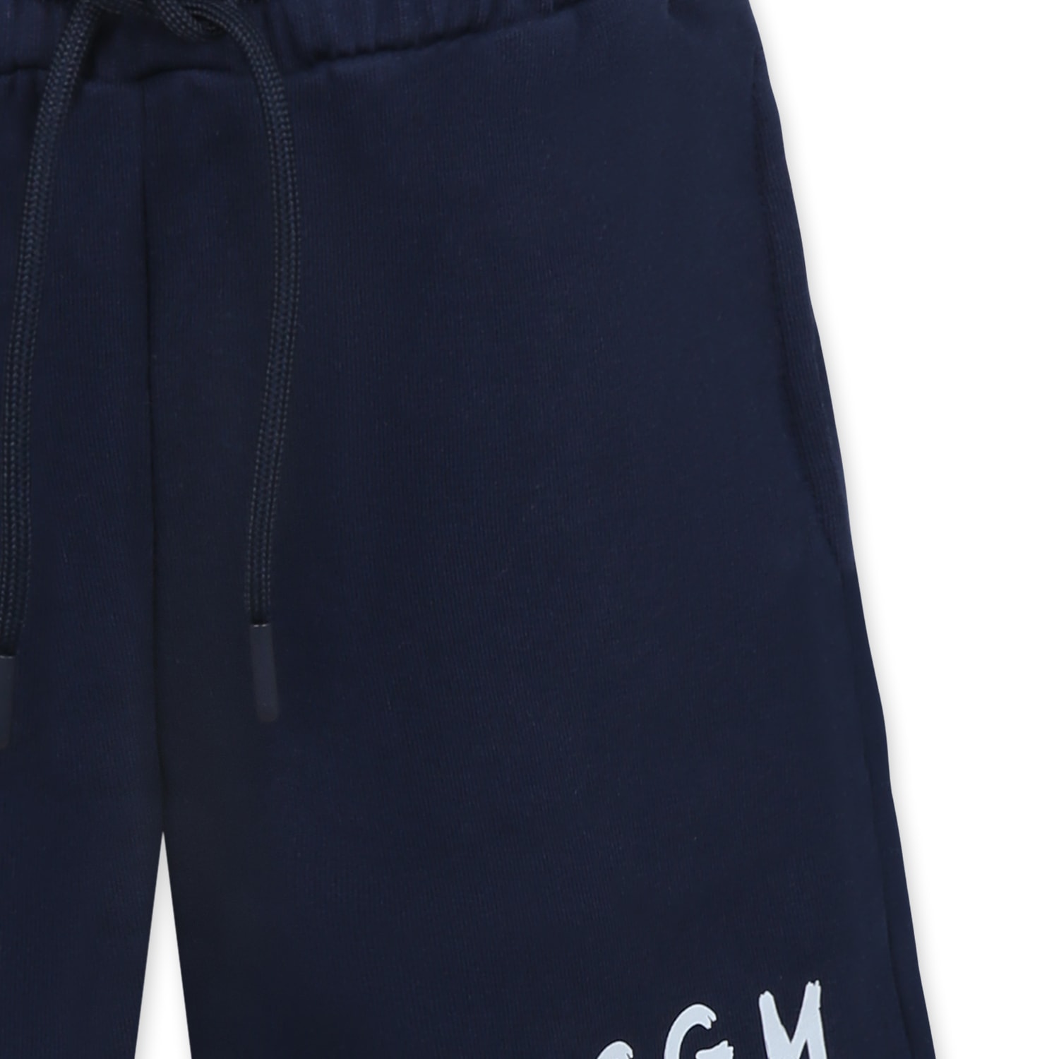 Shop Msgm Blue Shorts For Kids With Logo