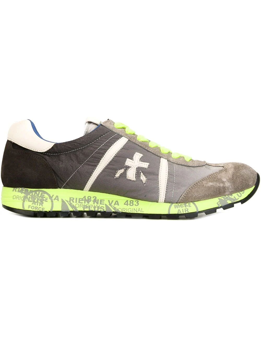 Shop Premiata Lucy Sneakers In Grey Yellow