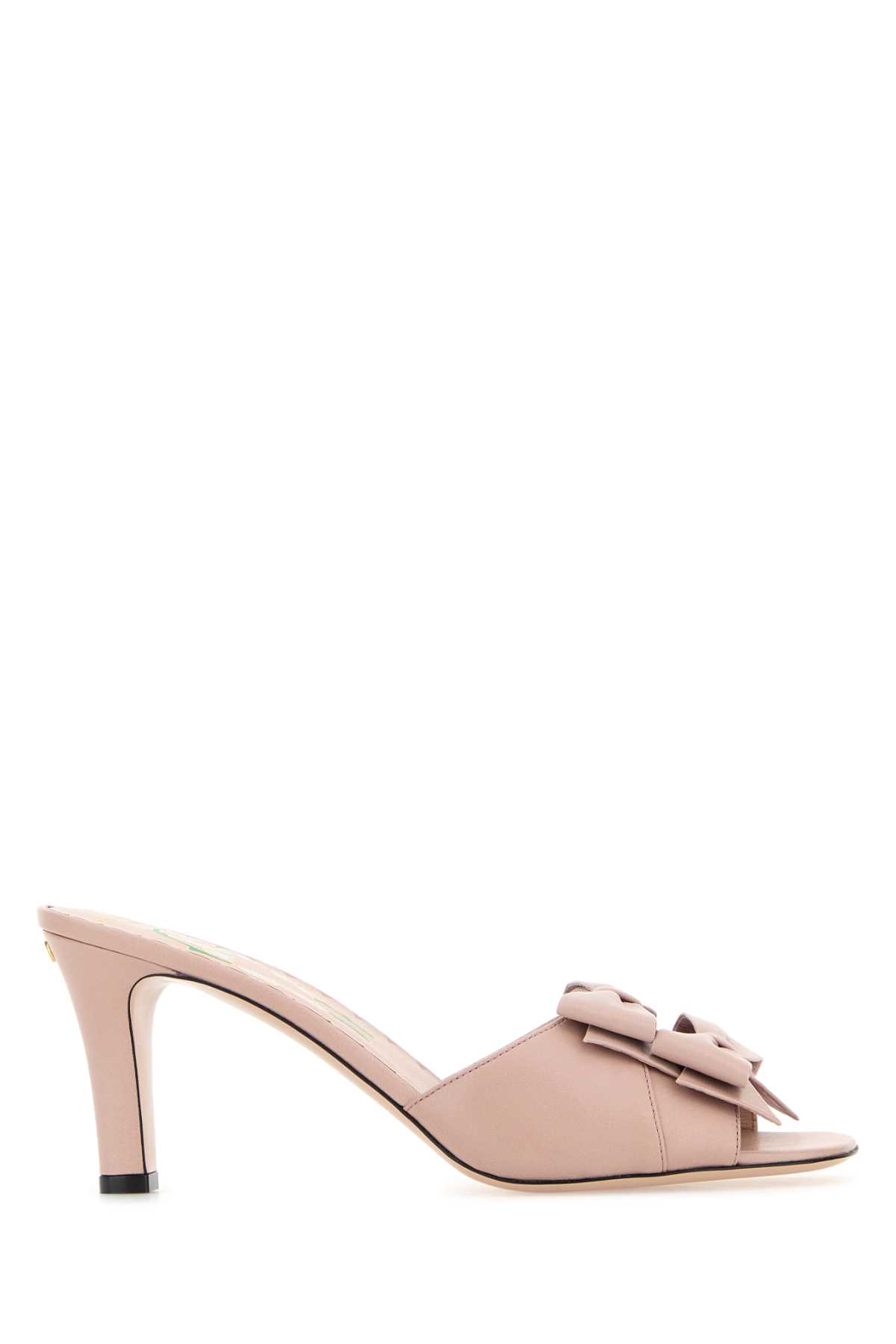 Pink Leather Vlogo Signature Mules