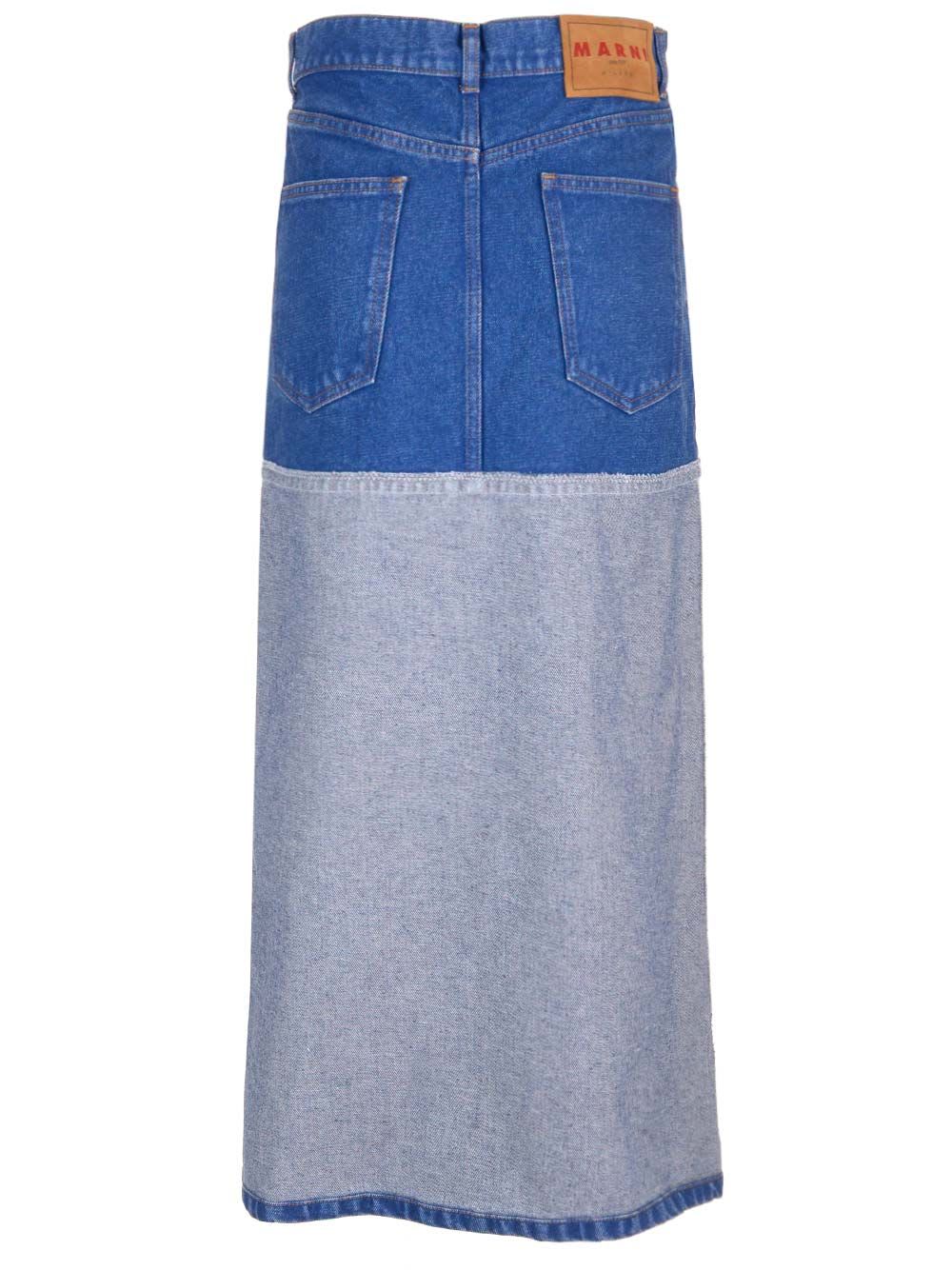 Shop Marni Midi Skirt In Light Blue