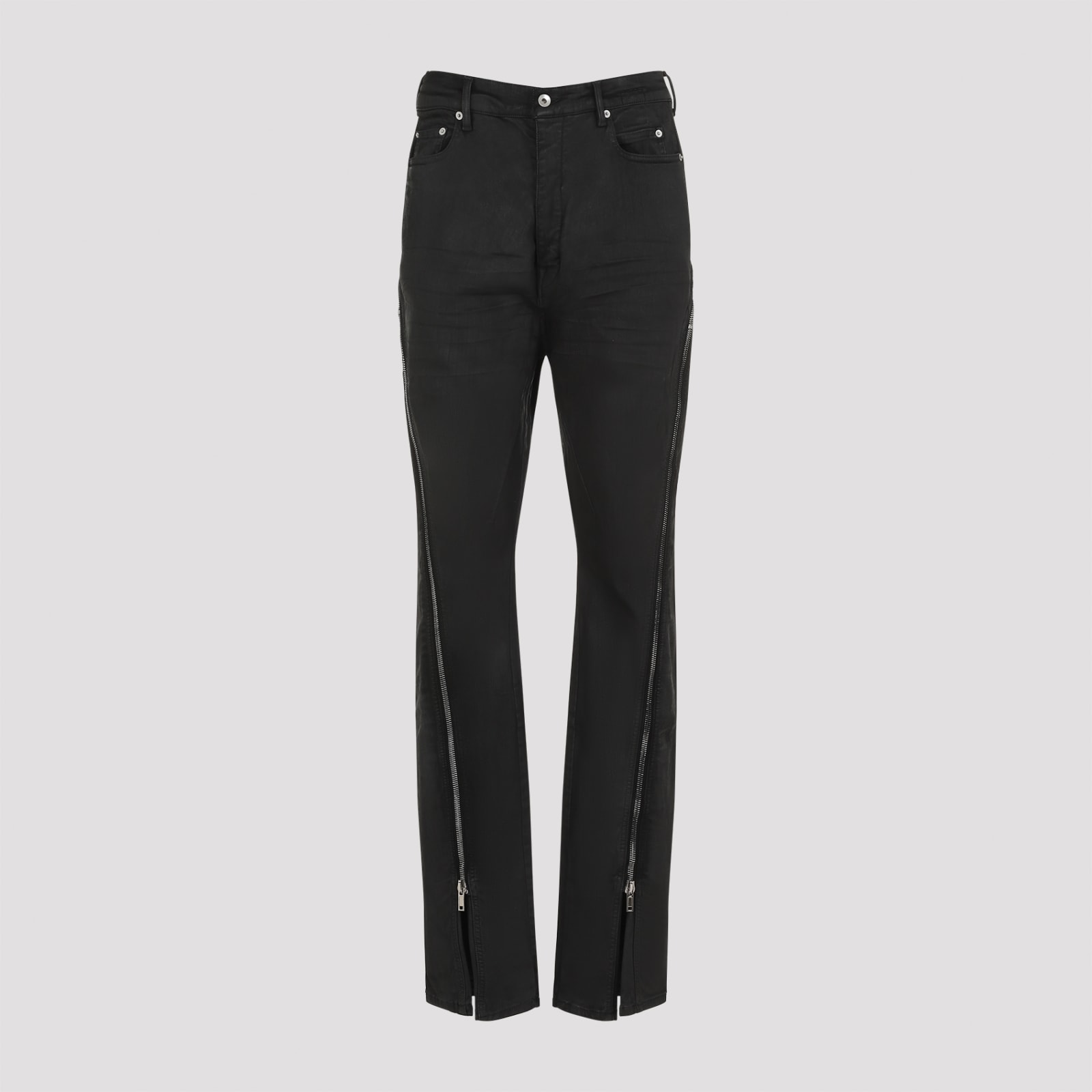 Shop Drkshdw Rick Owen  Bolan Banana Jeans In Black Wax