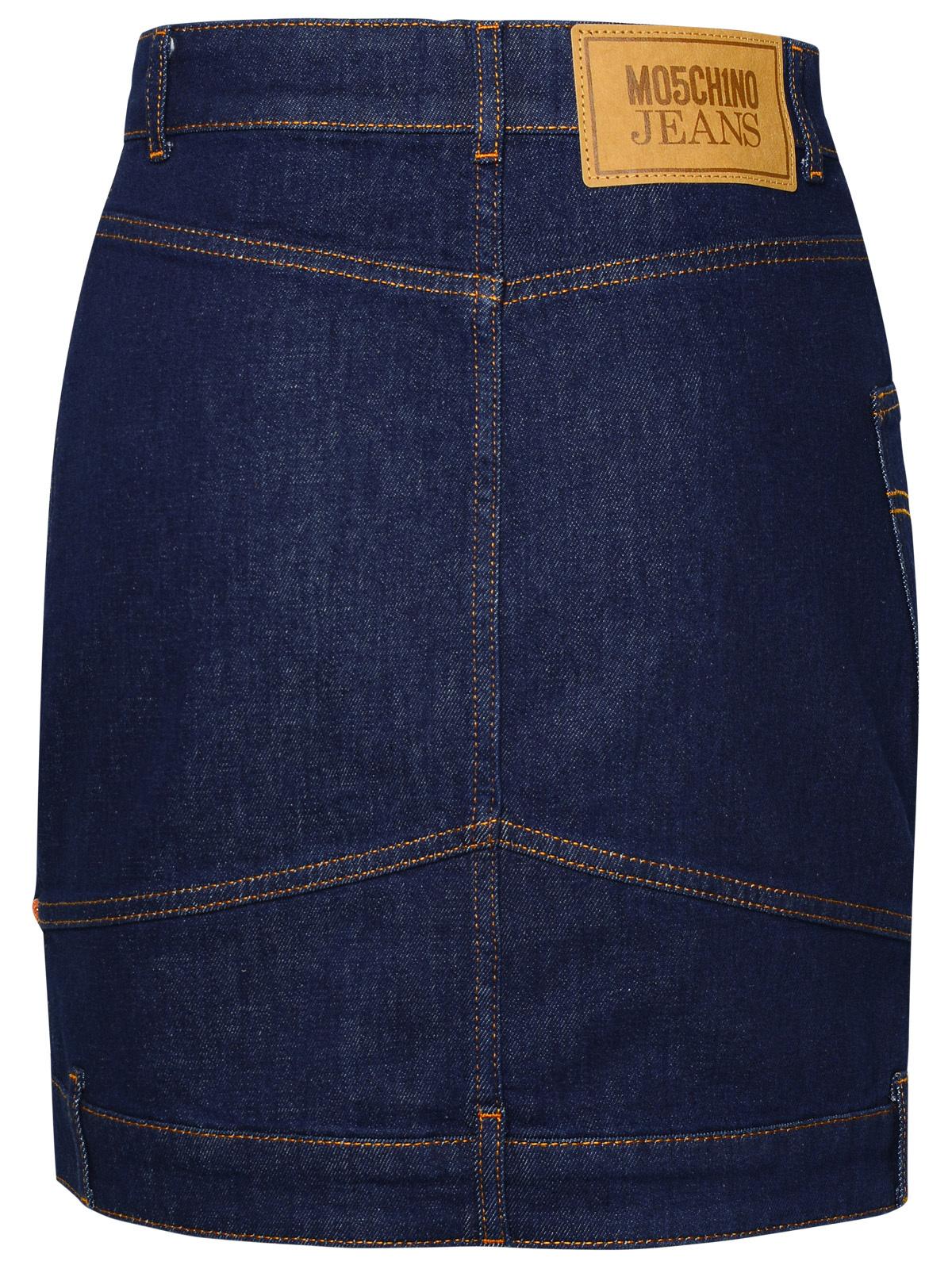 Shop M05ch1n0 Jeans Blue Demin Skirt