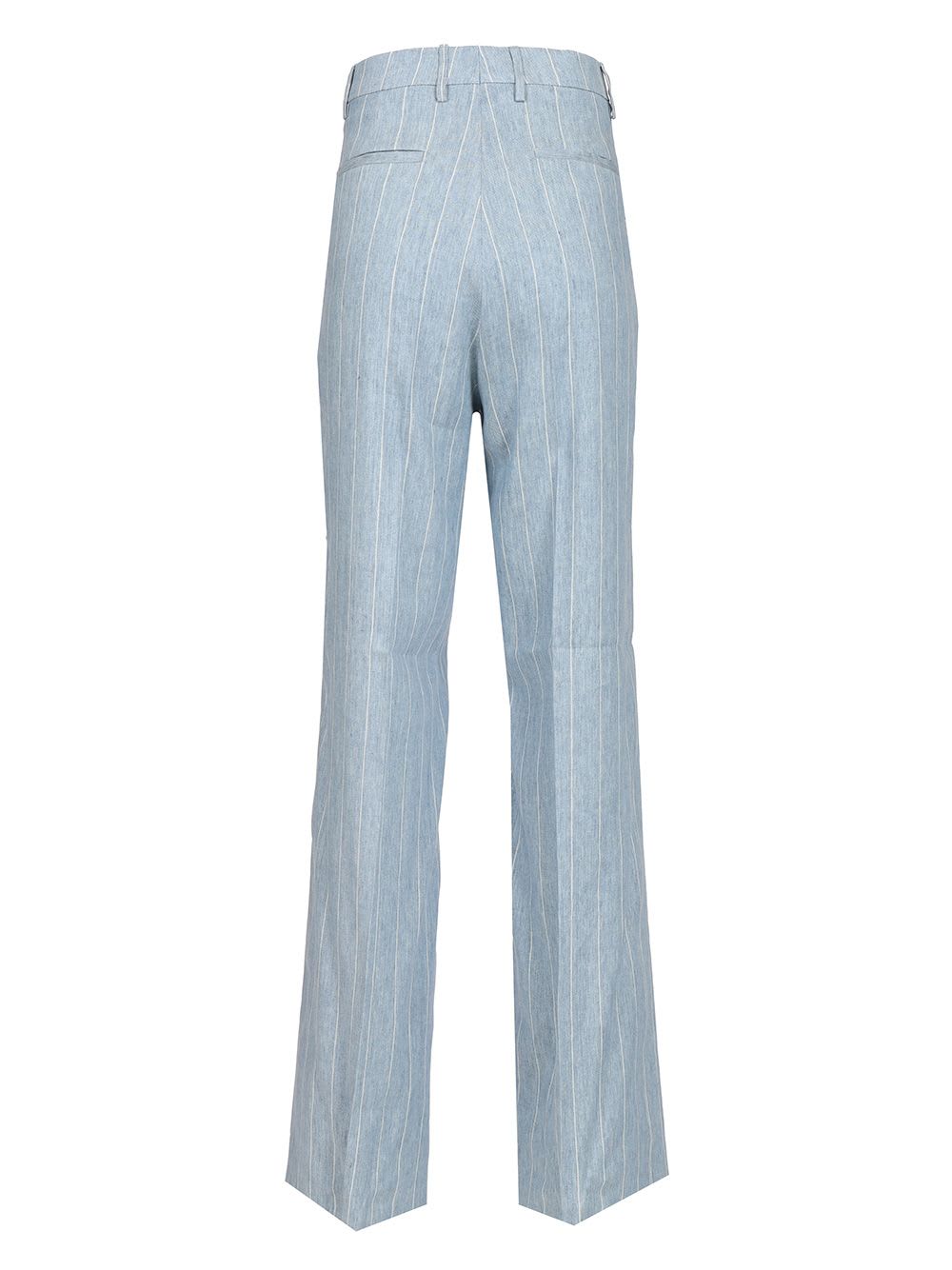 Shop Tagliatore Pinstriped Tailored Trousers In Light Blue