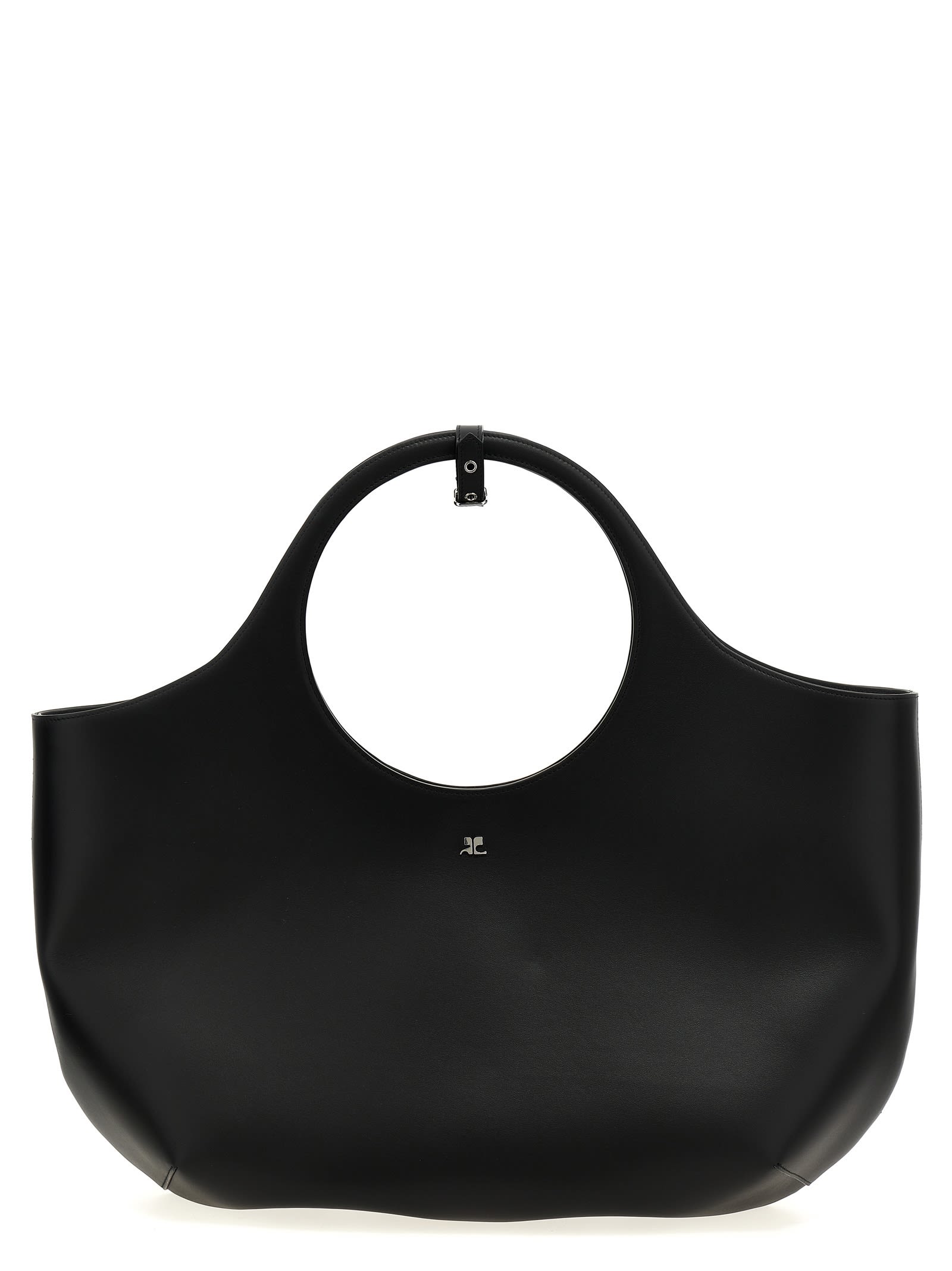 Shop Courrèges Maxi Holy Handbag In Black